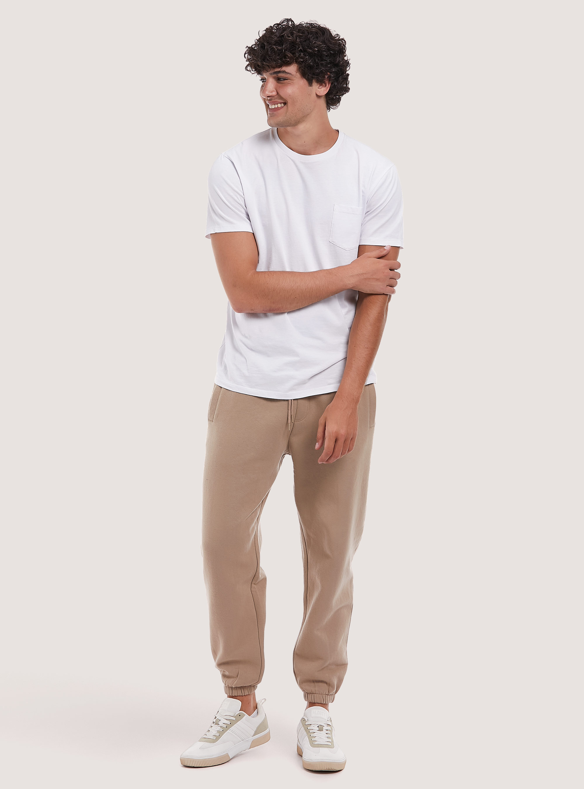 Plush jogger trousers, BG3 BEIGE LIGHT