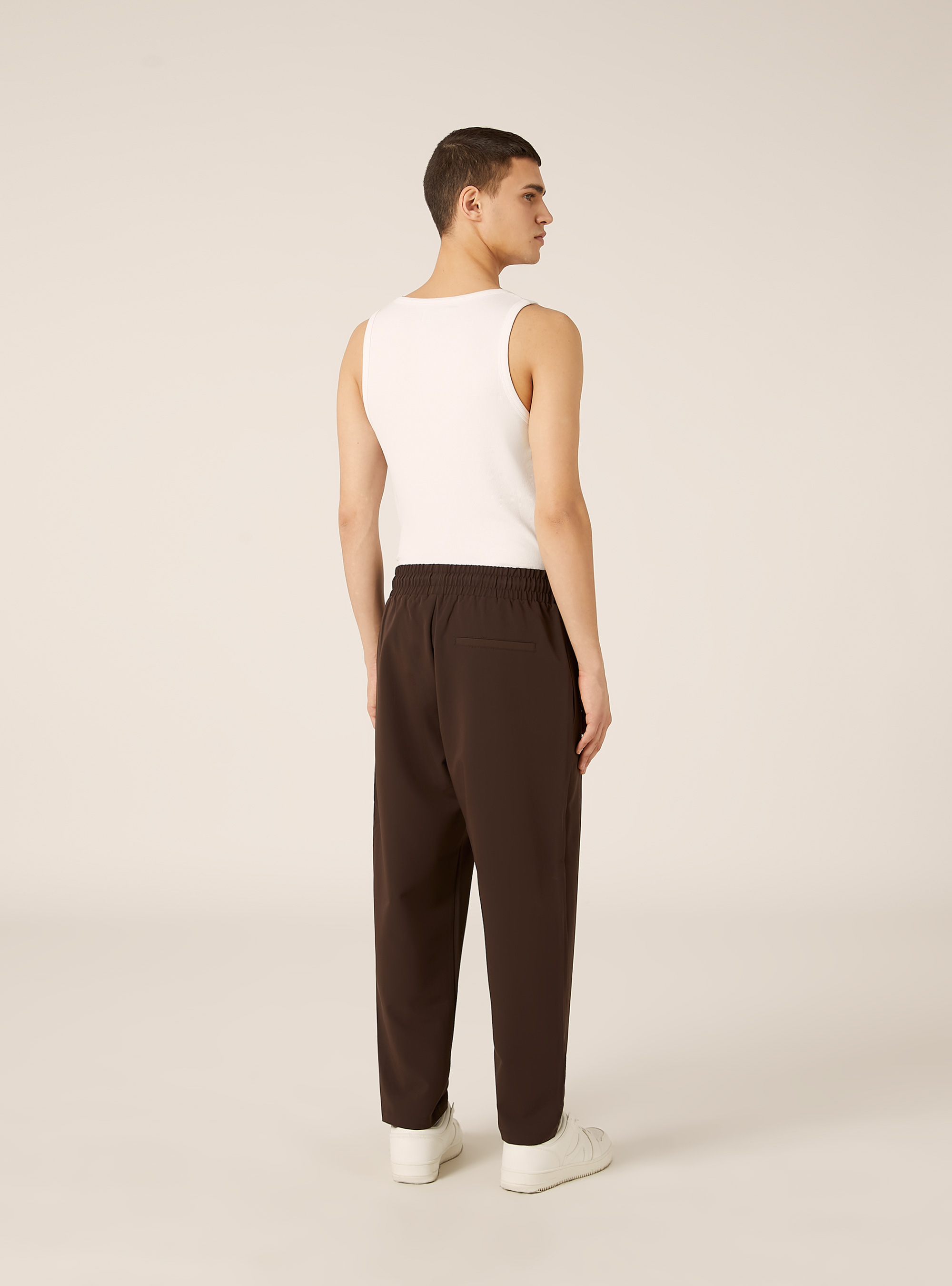 Pantaloni jogger carrot fit, BR2 BROWN MEDIUM