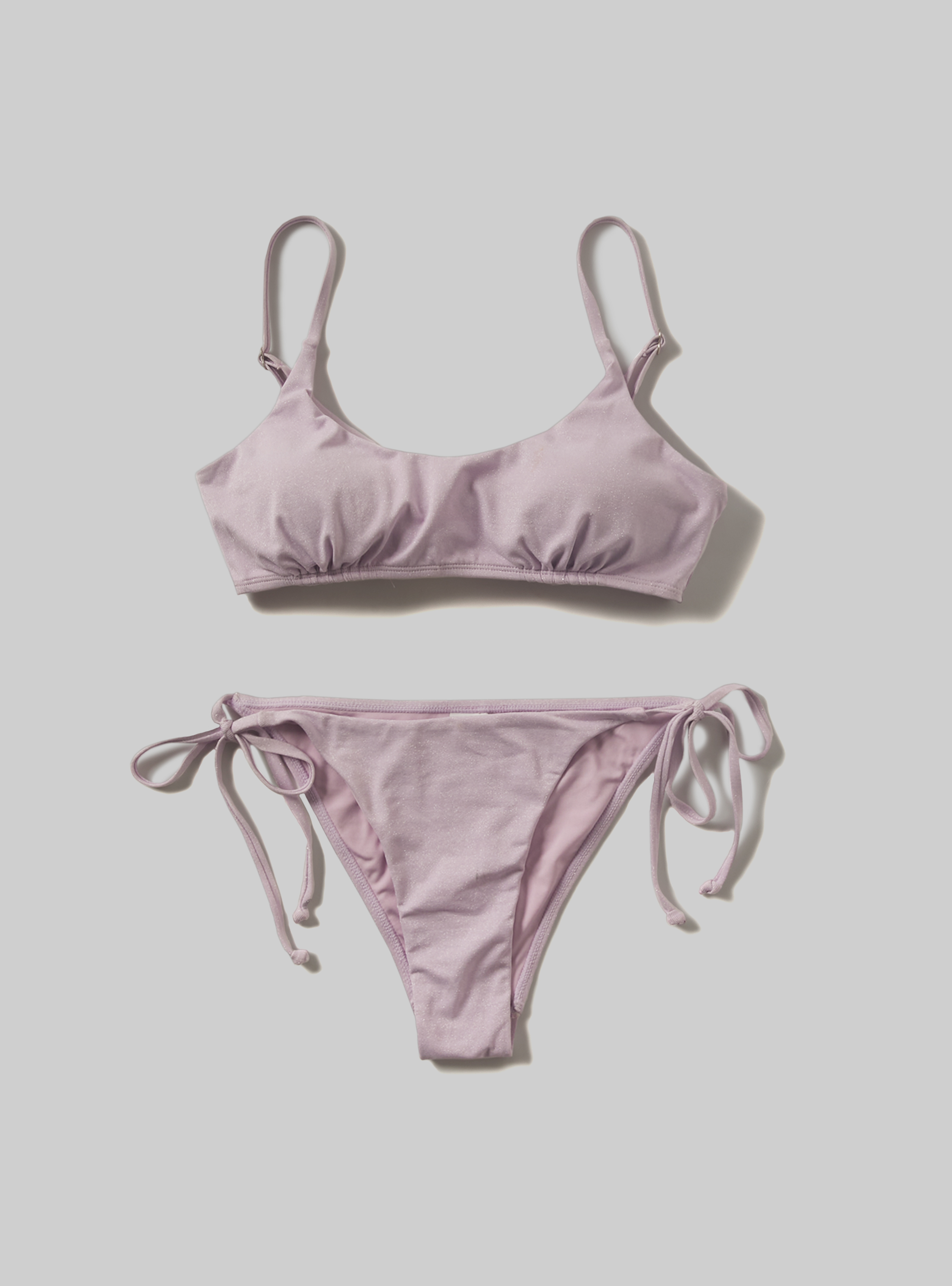 Recycled fabric brassiere bikini top, C4546 LILLAC