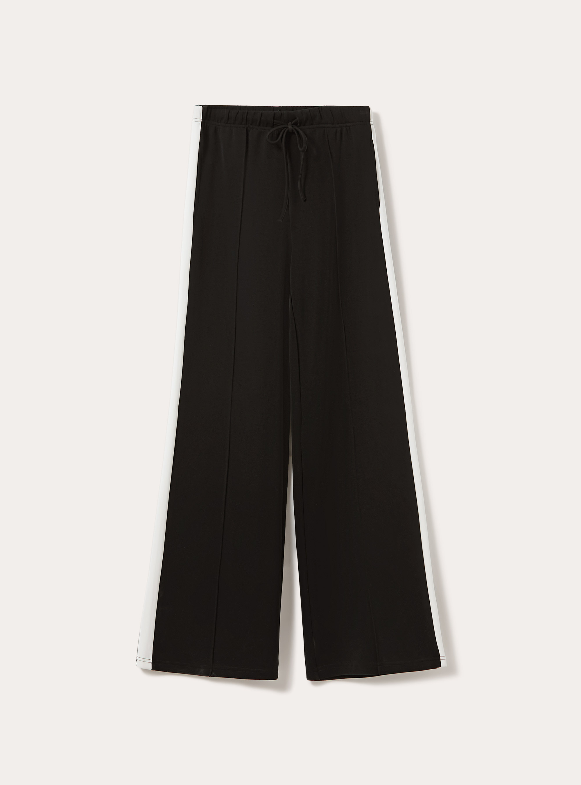Wide leg soft touch trousers, BK1 BLACK