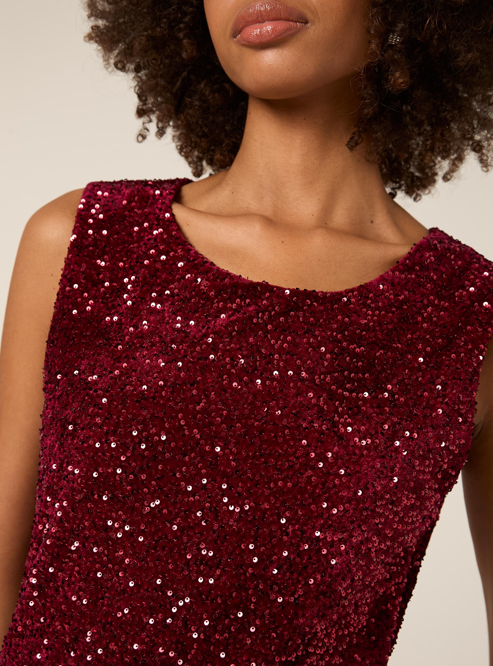 Sequin dress, BO2 BORDEAUX MEDIUM
