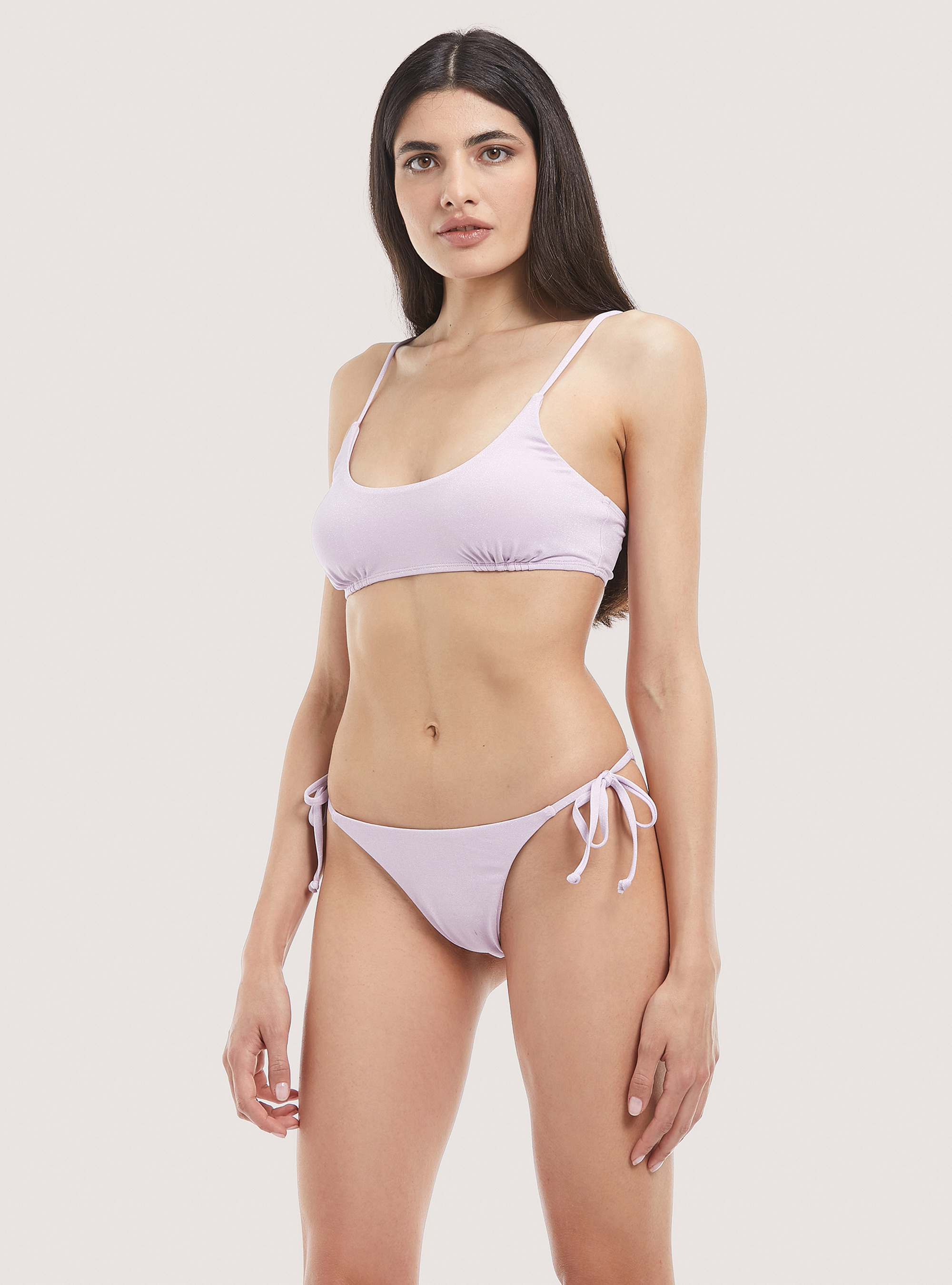 Recycled fabric brassiere bikini top, C4546 LILLAC