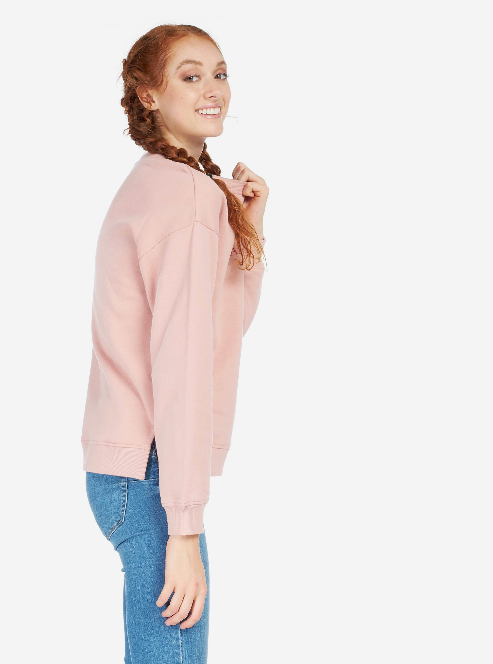 Felpa con stampa, ROSA