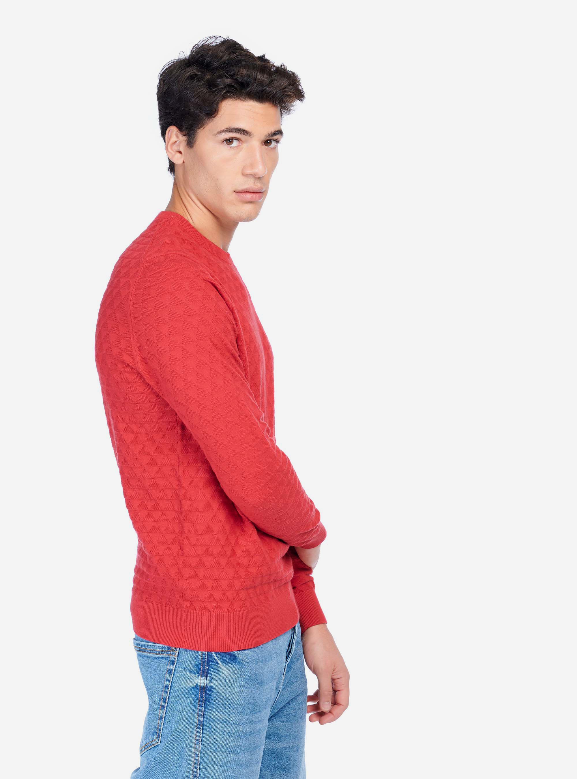 Pull basique, C3372 RED