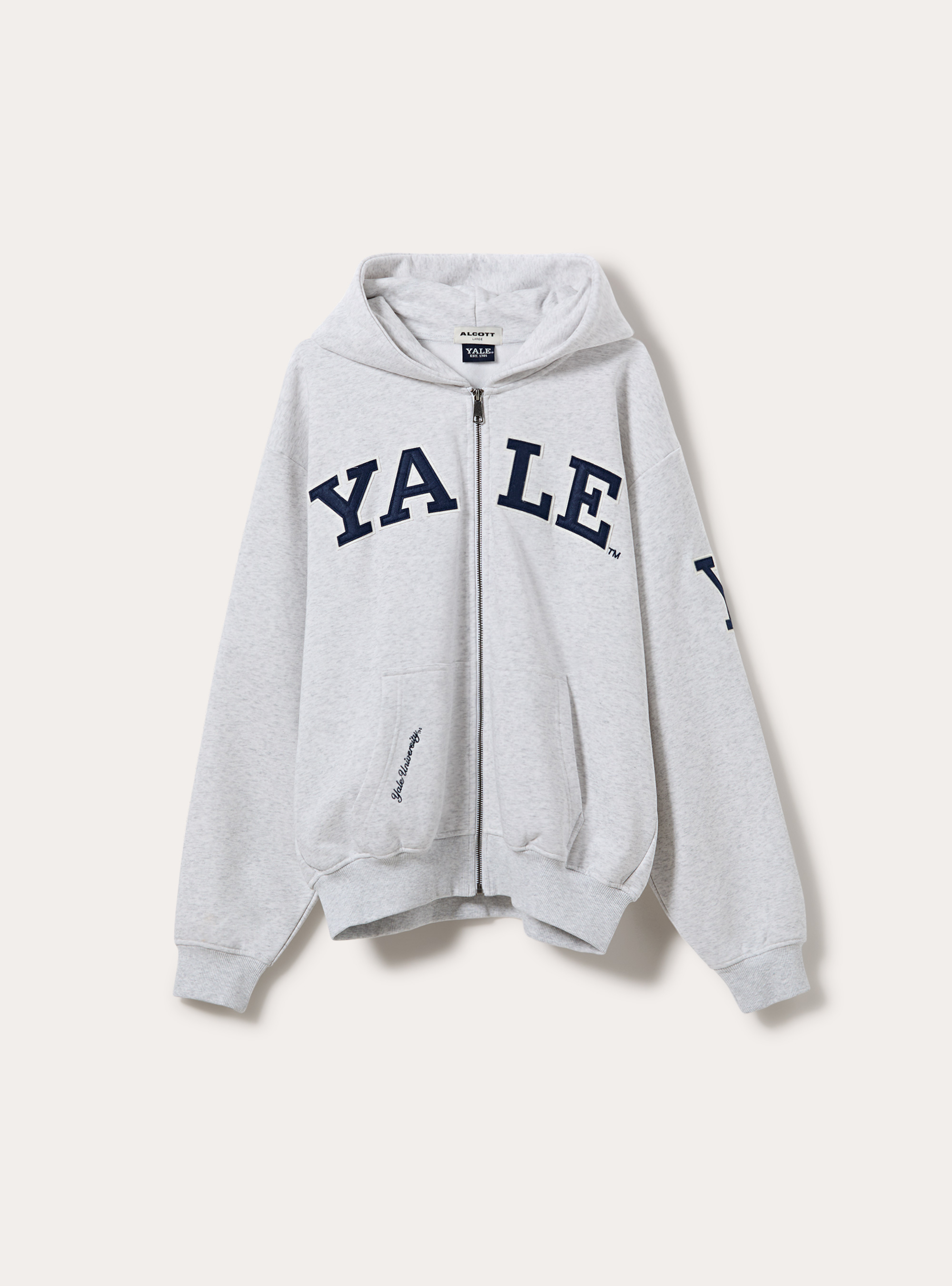 Cardigan yale boxy fit, MGY3 GREY MEL LIGHT