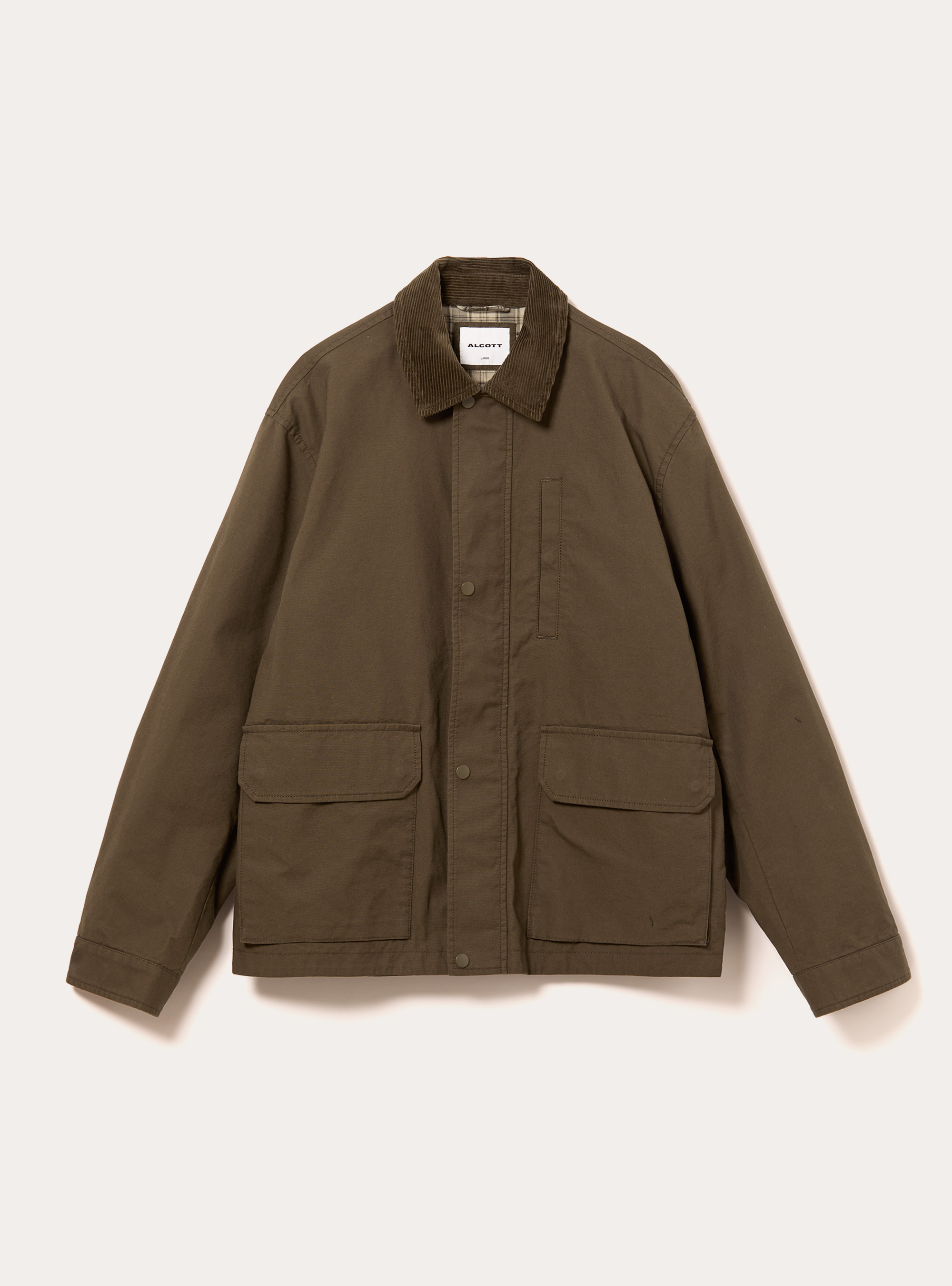 Boxy fit canvas jacket, KY1 KAKY DARK