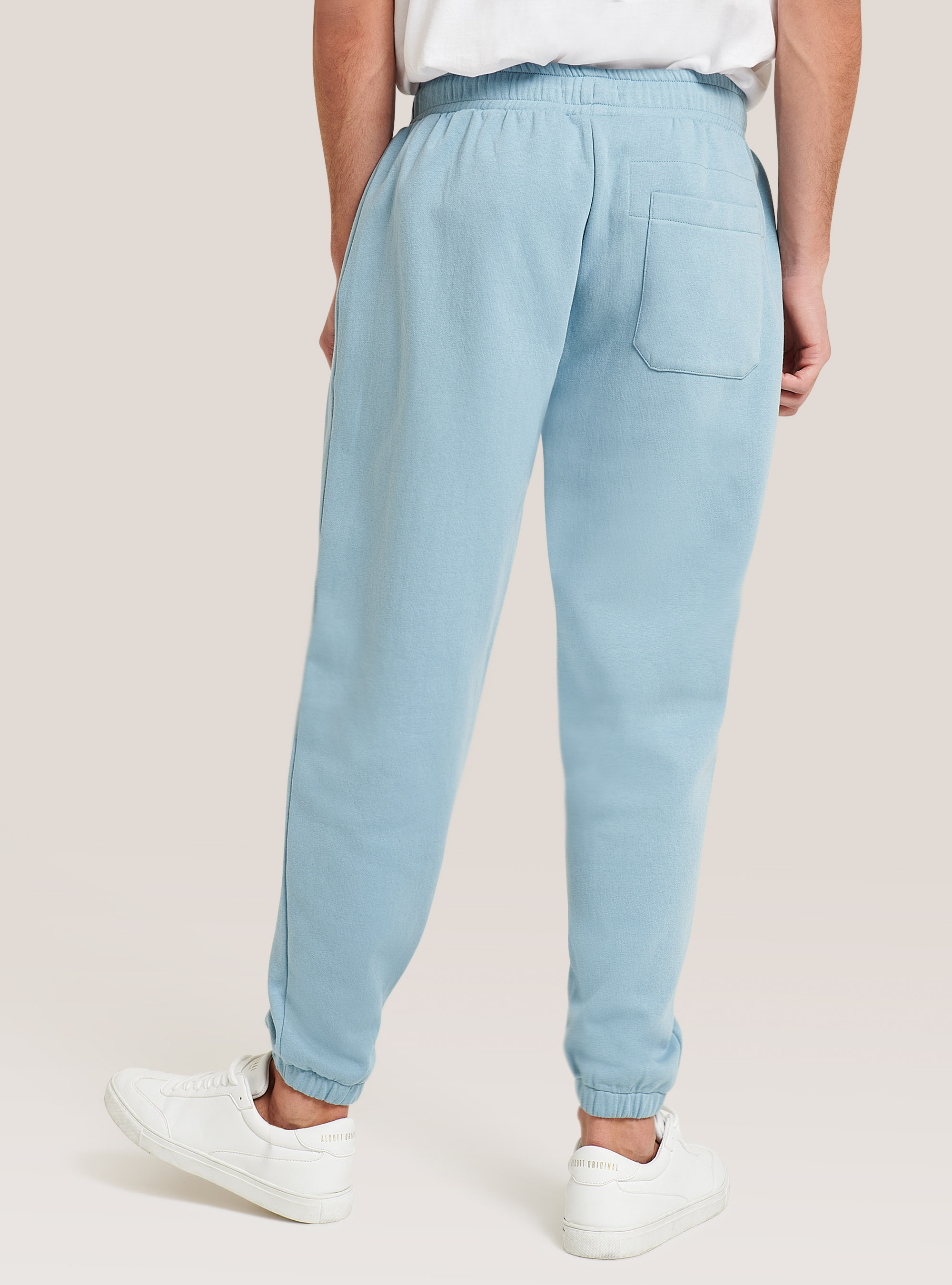 Basic cotton jogger trousers, C176 AZZURRE