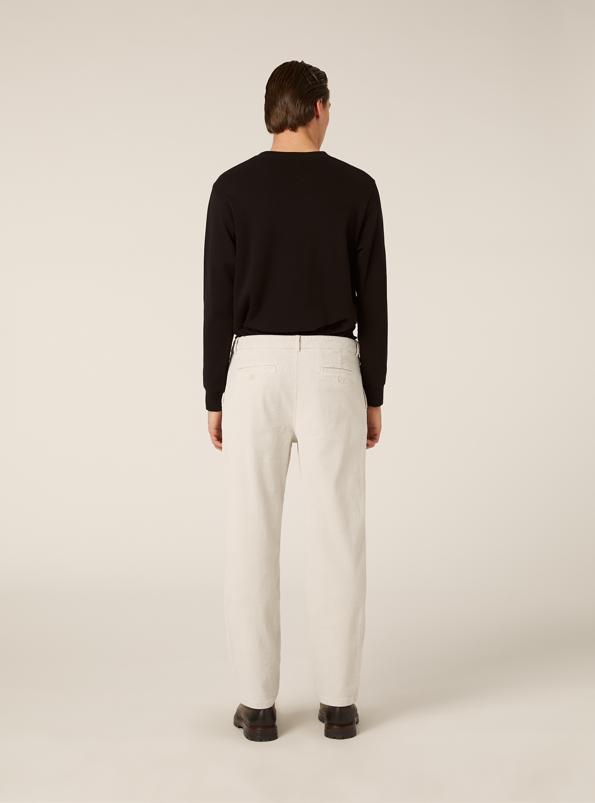 Pantalon en velours cotel&eacute;, WH1 OFF WHITE