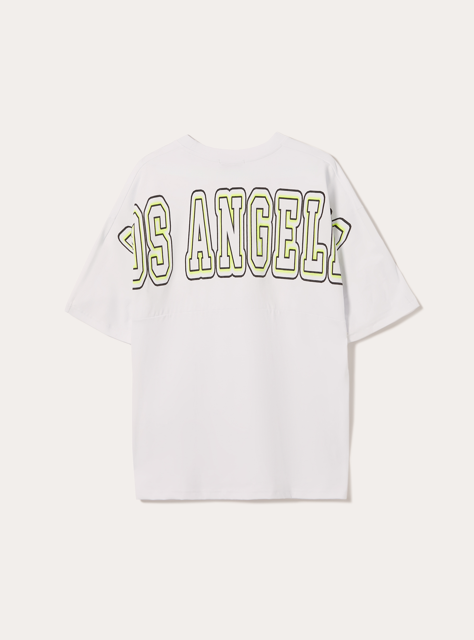 Camiseta boxy fit con estampado POP STATEMENT, WH3 WHITE