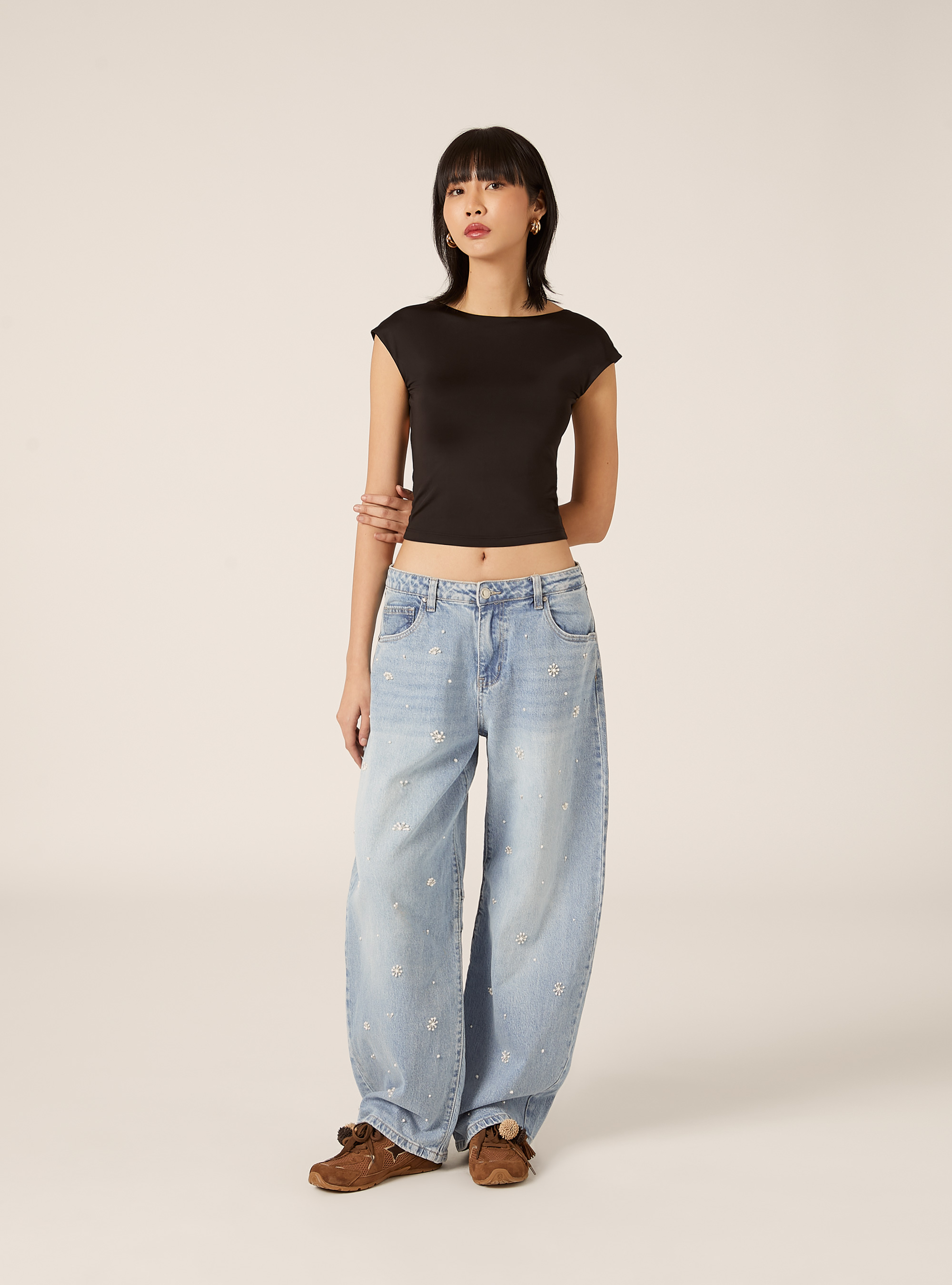 Maglietta con schiena scoperta, BK1 BLACK