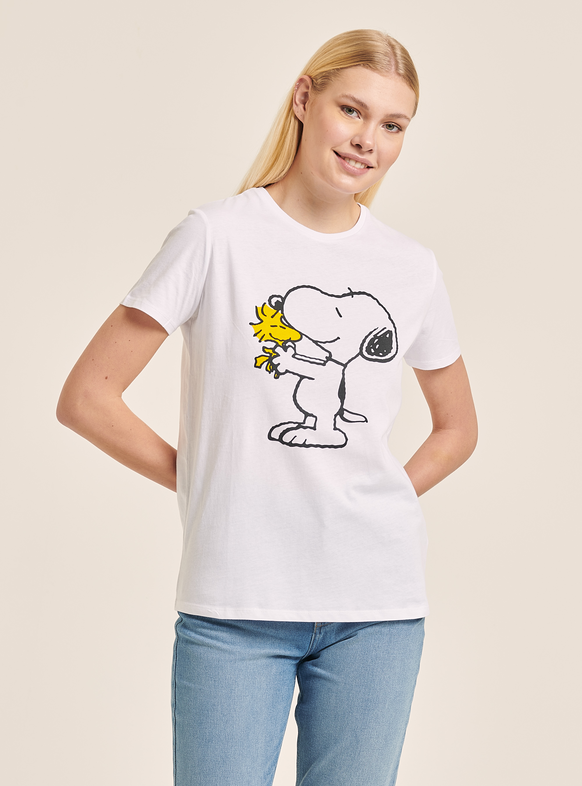 T-shirt Peanuts x Alcott, WHITE