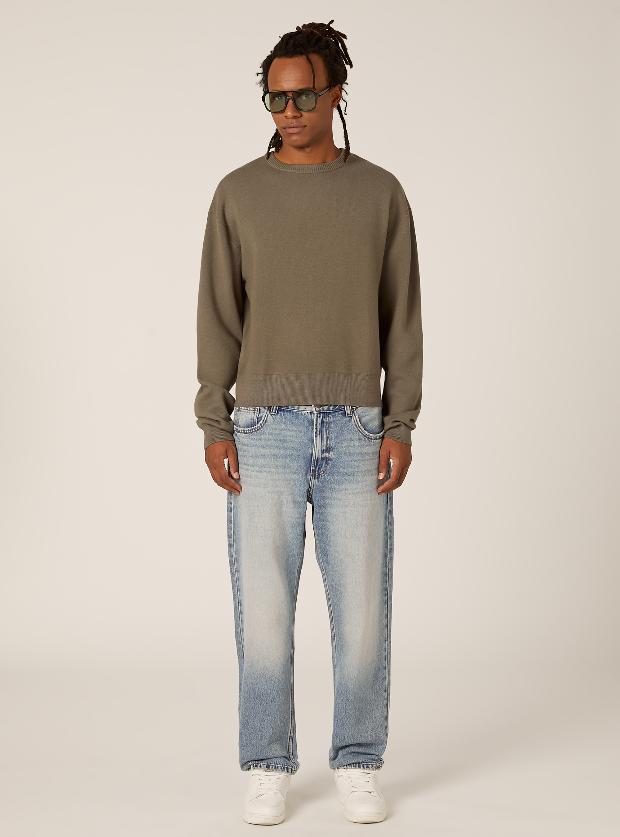 Pull-over doux coupe carrée, KY2 KAKY MEDIUM