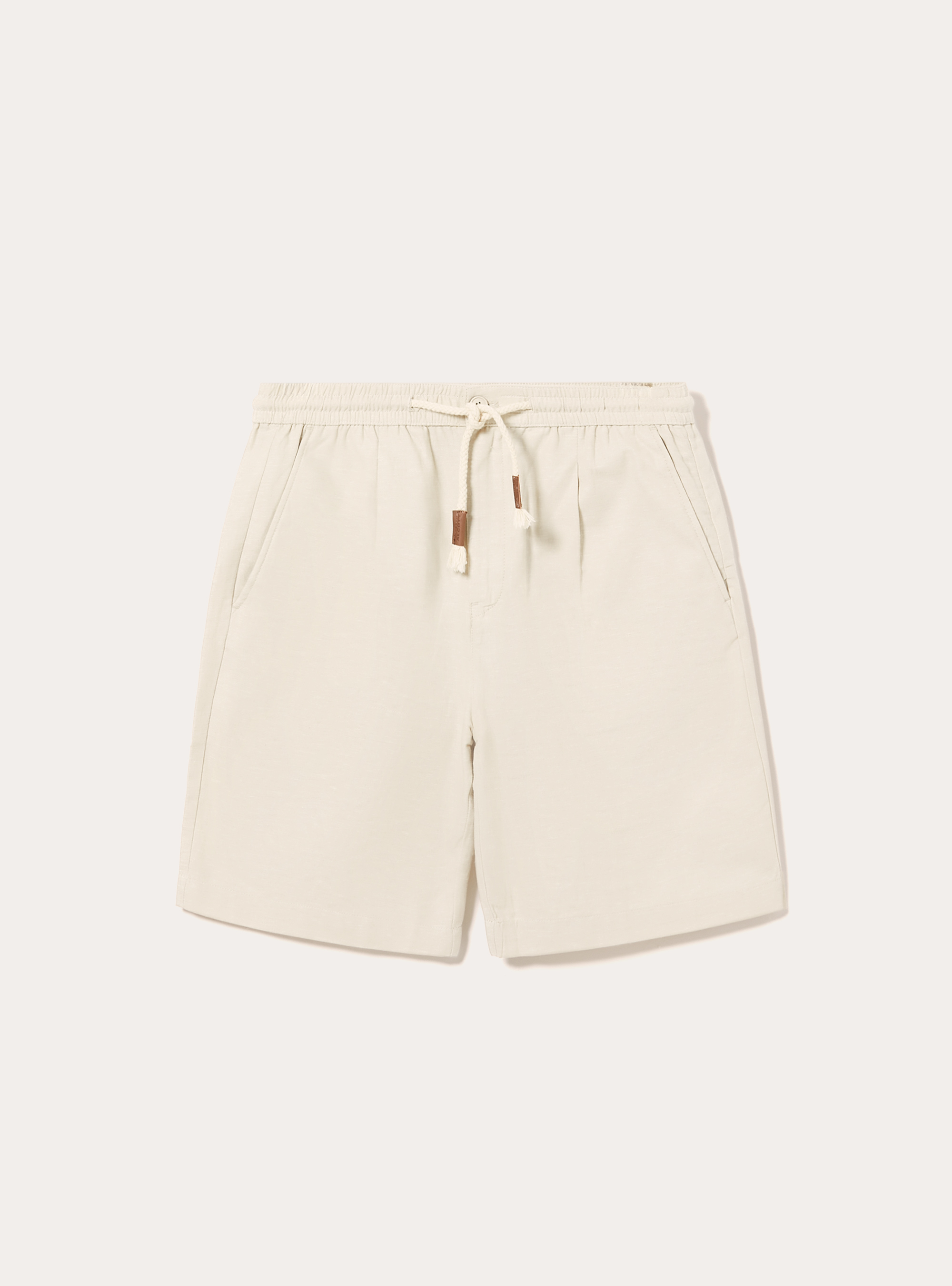 Bermuda en lin avec cordon de serrage, SA3 SAND LIGHT