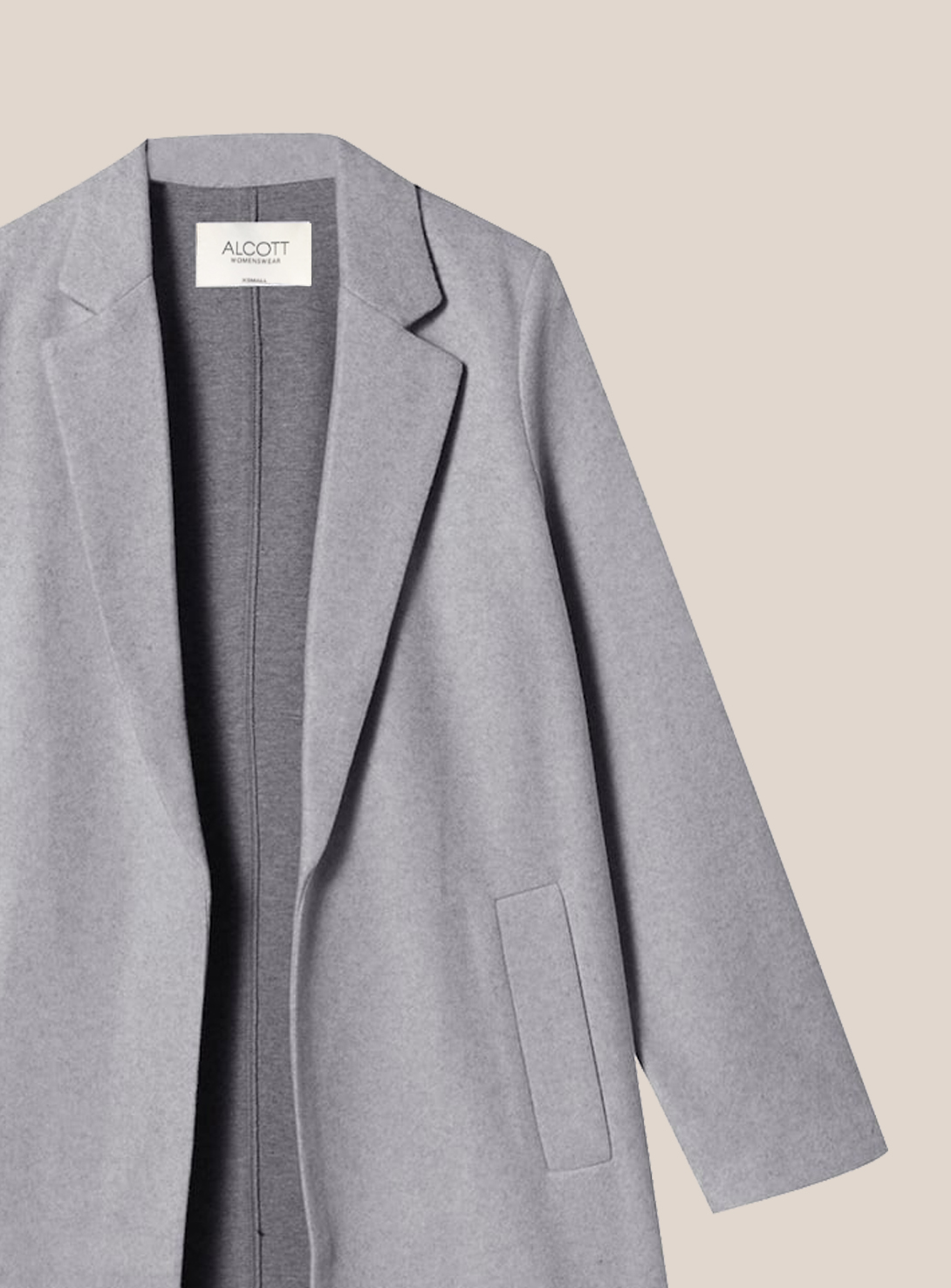 Cappotto in maglia garzata, GRIGIO MELANGE