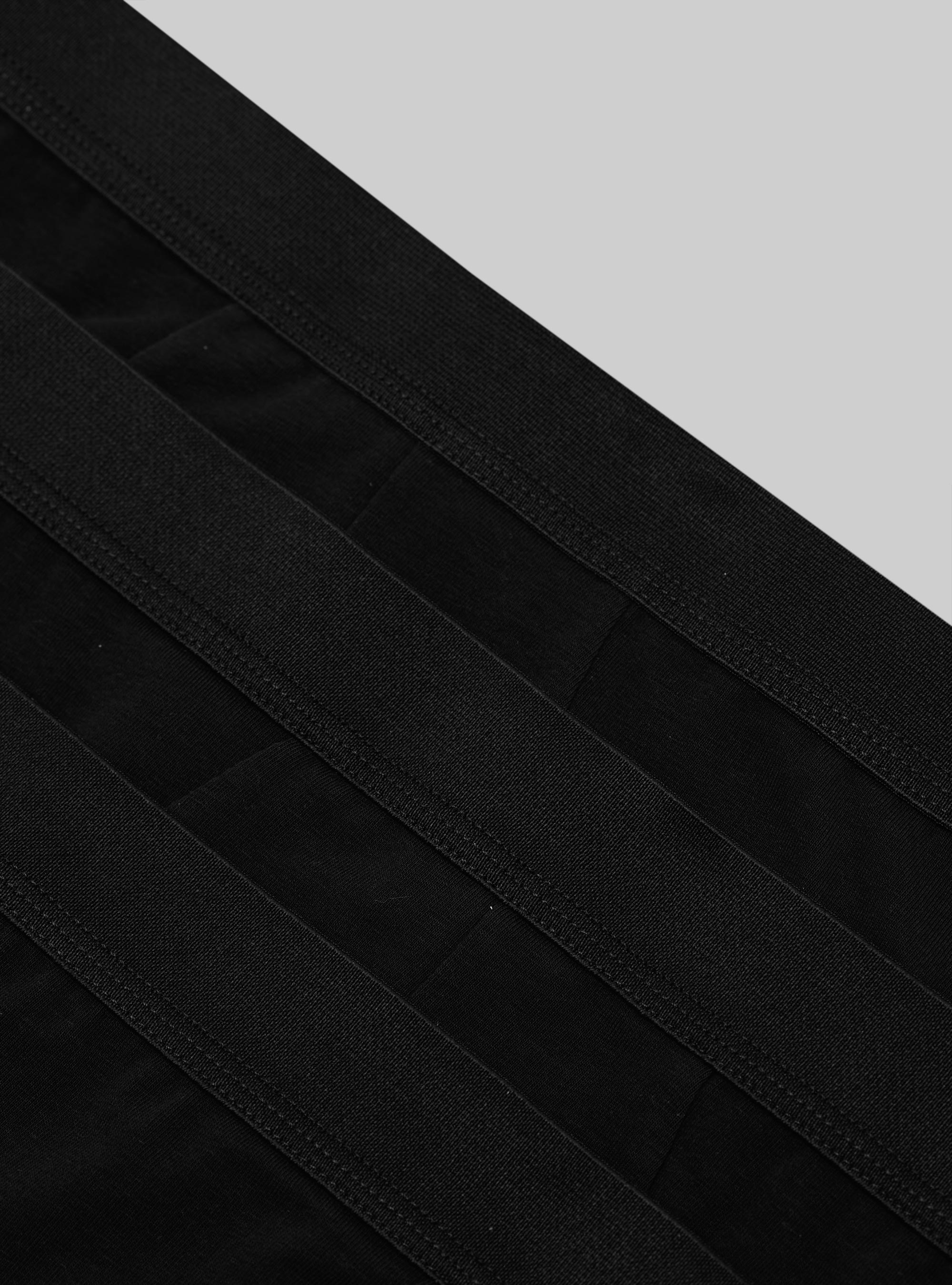 Set of 3 stretch cotton briefs, BK1 BLACK