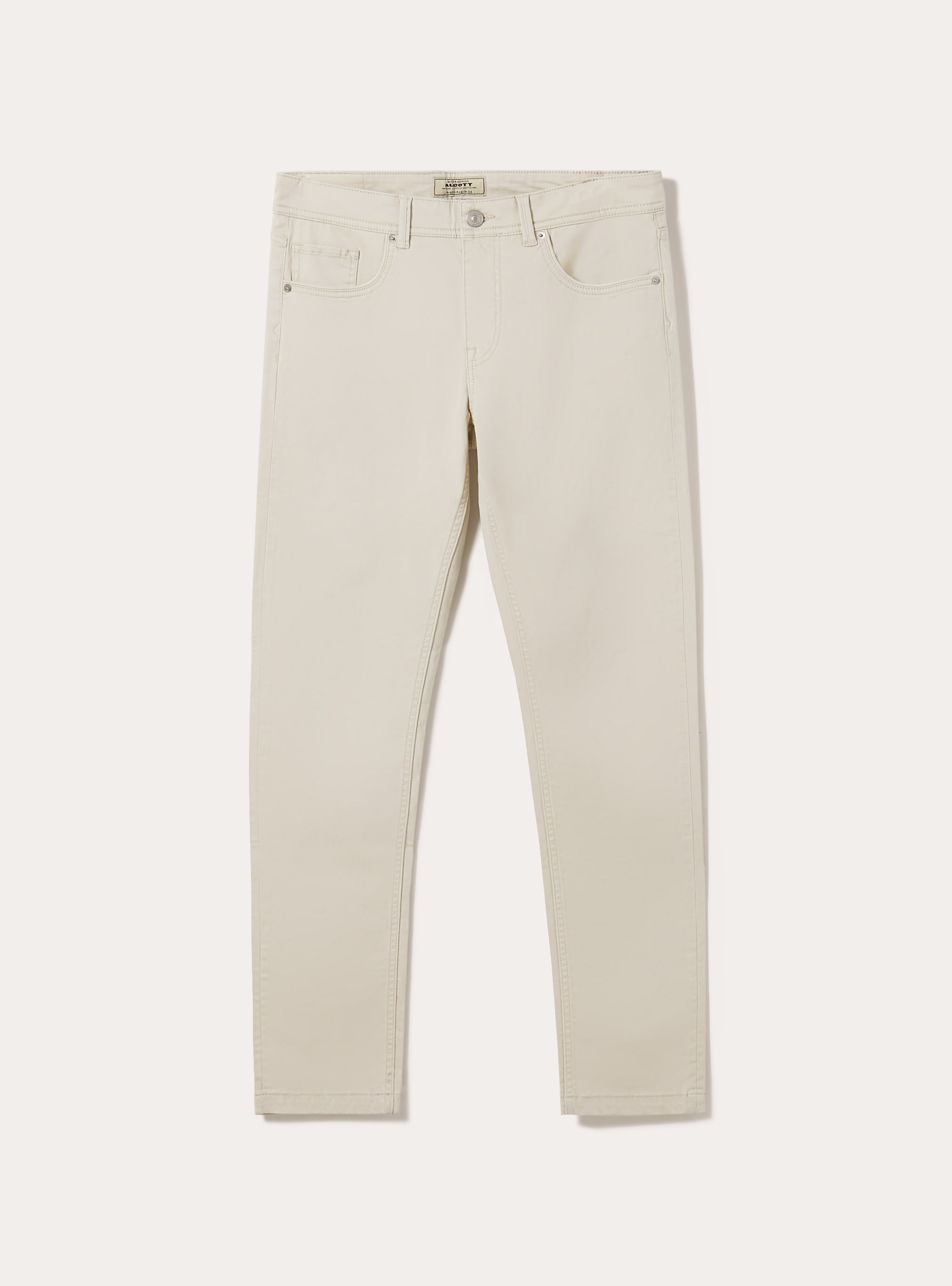 Skinny Fit Hose aus Baumwolle, SA3 SAND LIGHT