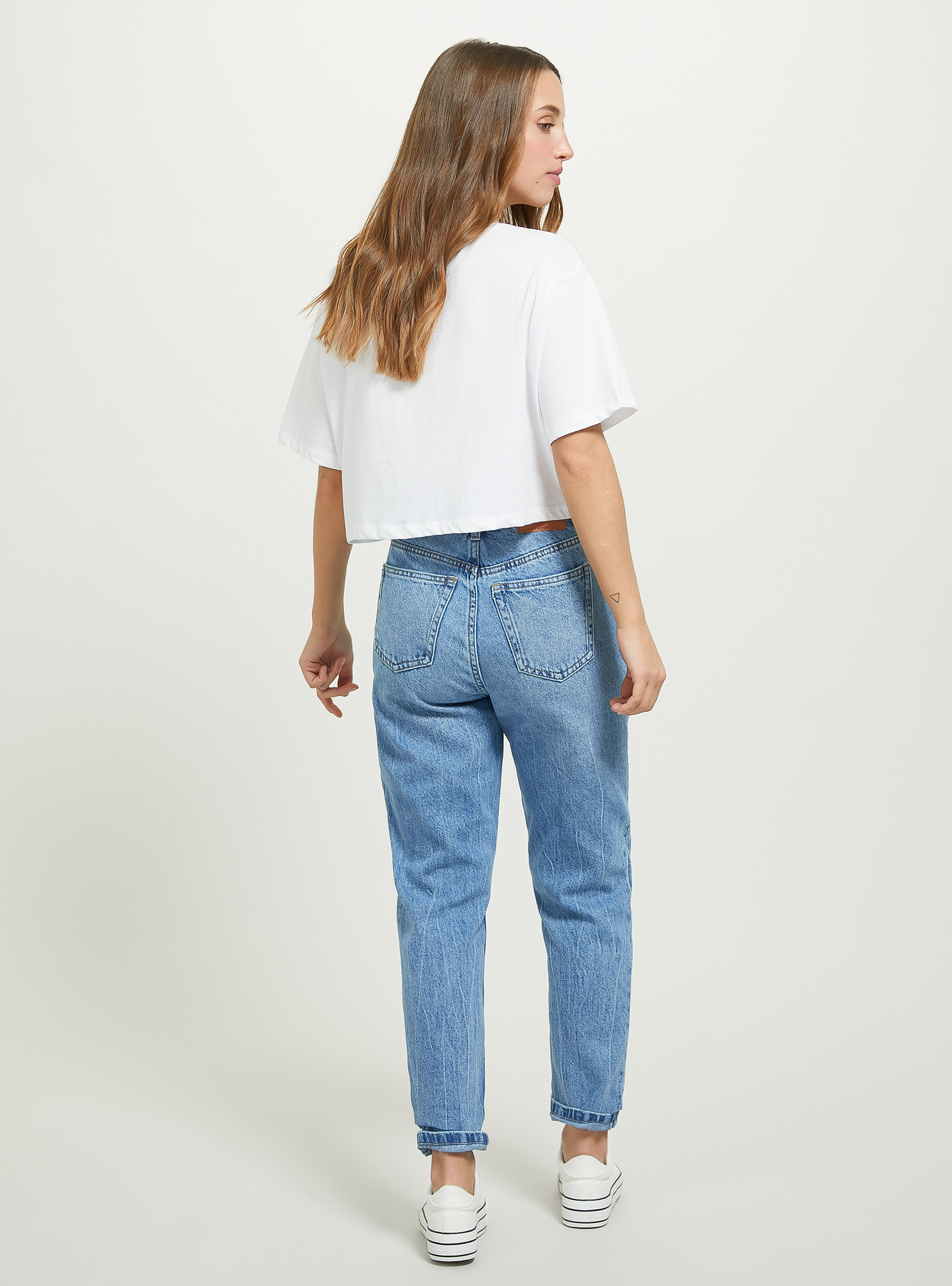 Mom Fit Jeans, D006 AZURE
