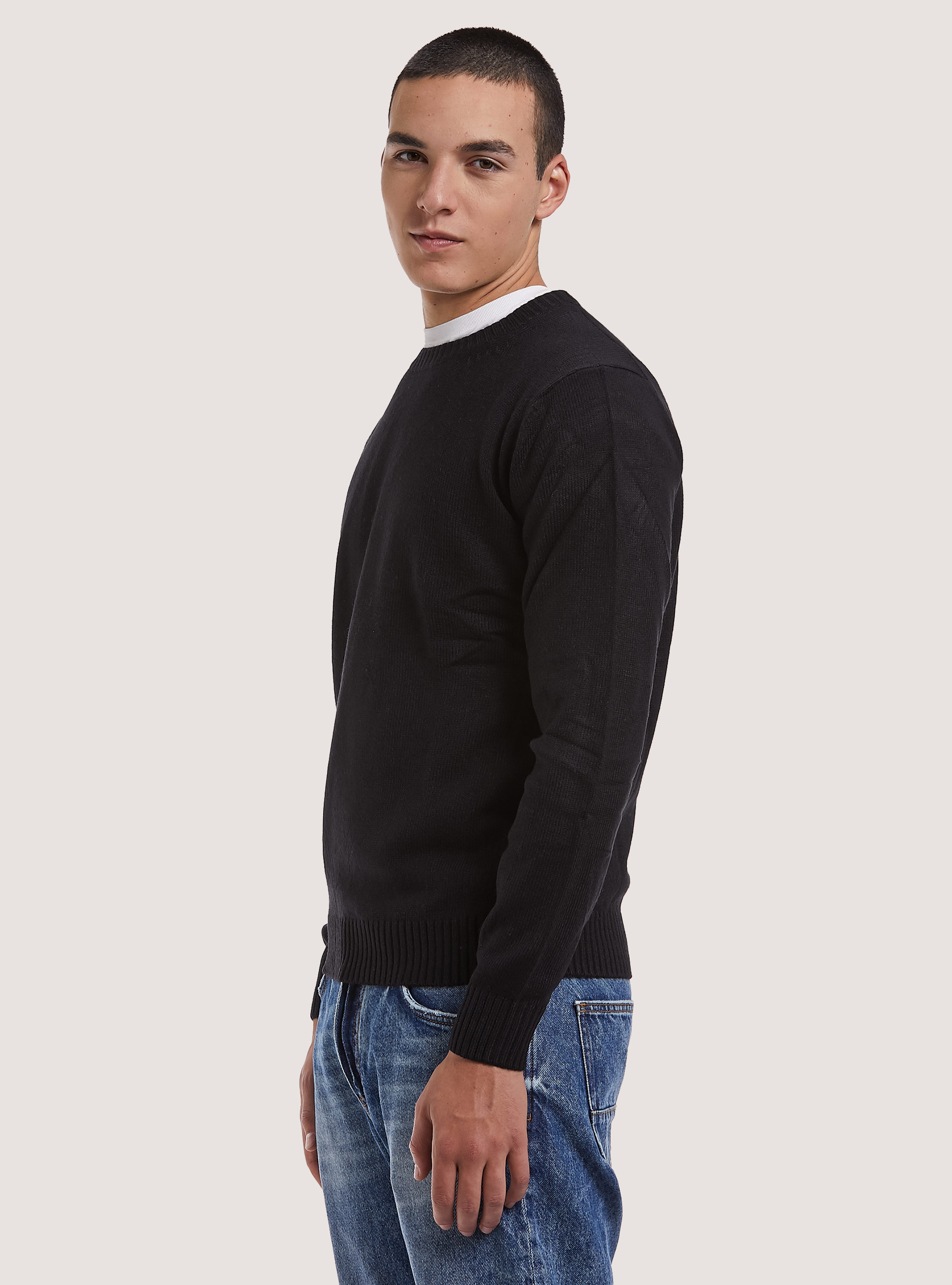 Pullover caldo effetto cachemire, BK1 BLACK