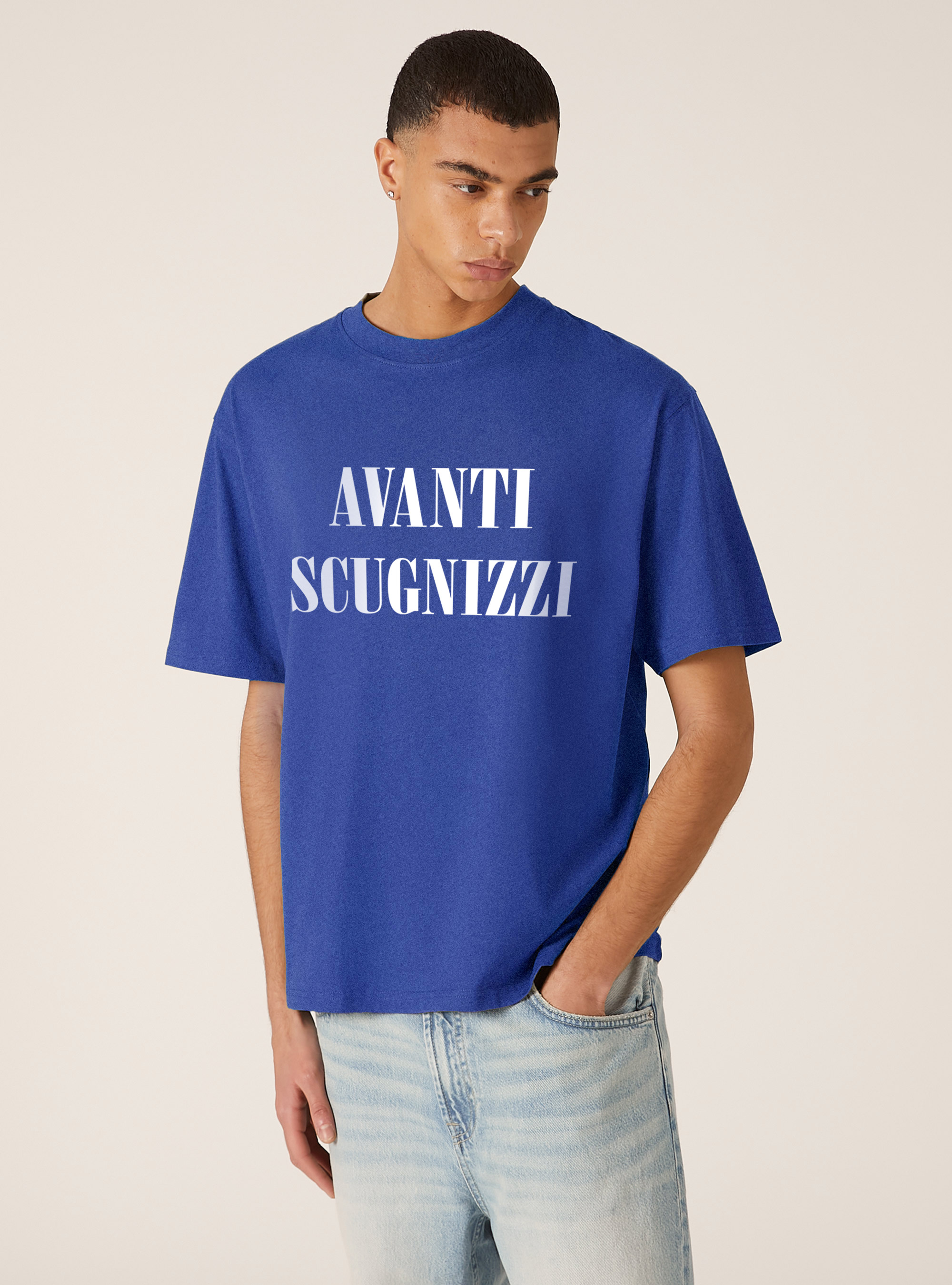 Maglietta boxy fit con stampa, RY2 ROYALE MEDIUM