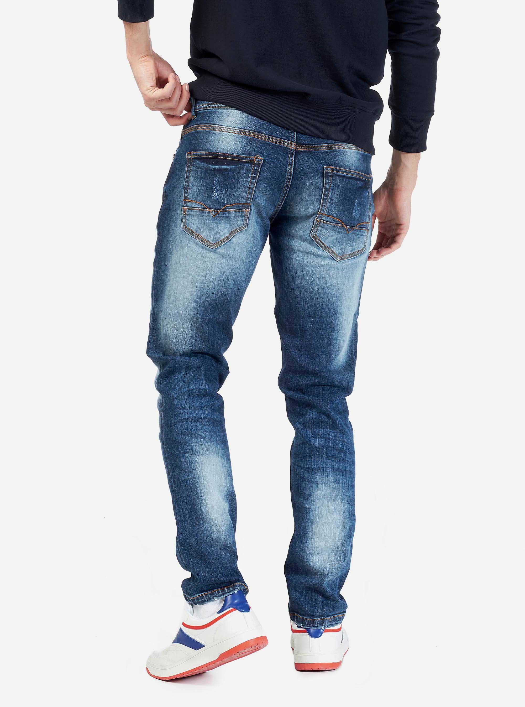 Jeans skinny fit stretch, BLU MARINO