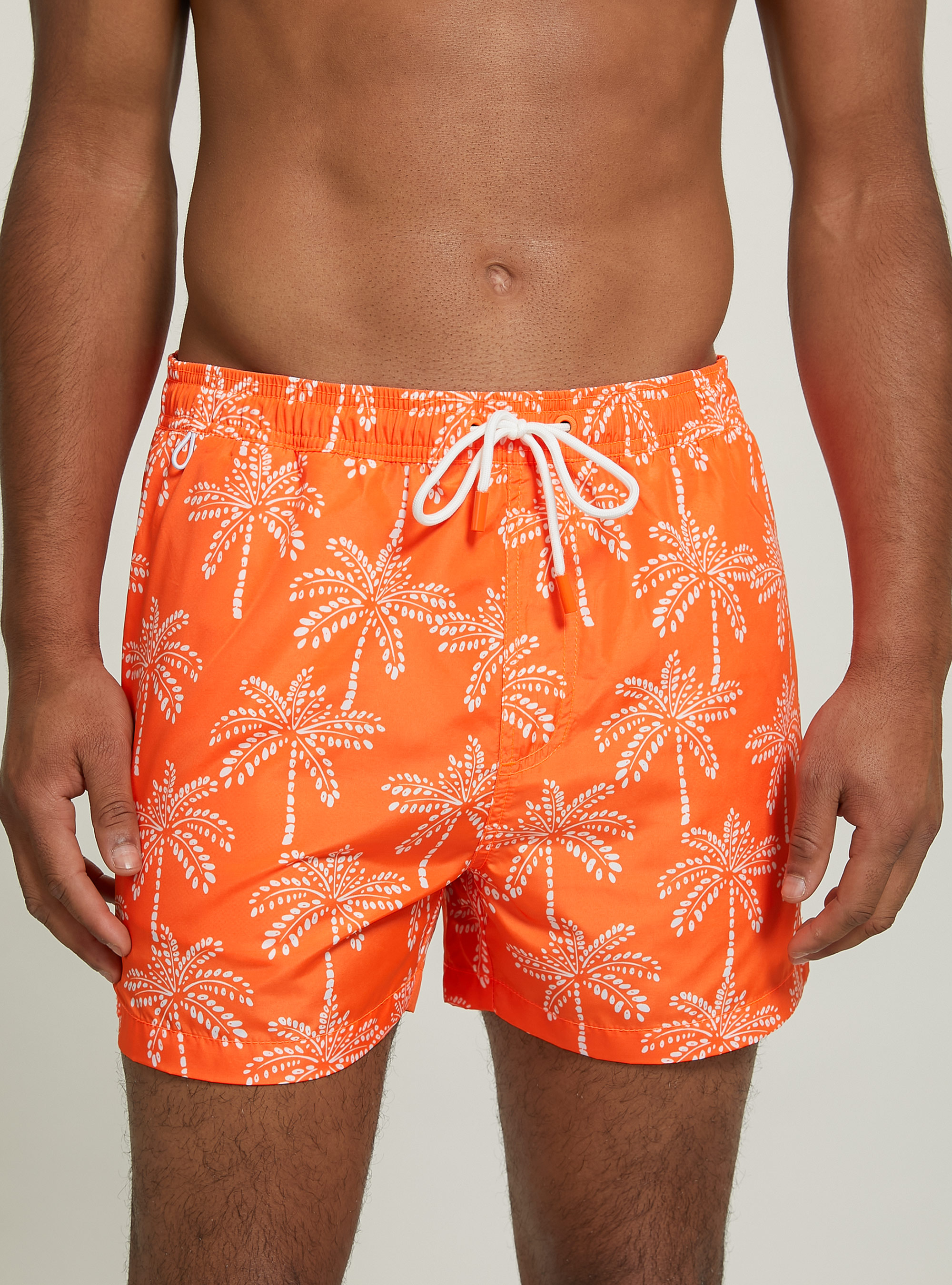 Printed swimming costume, PALM CORAL
