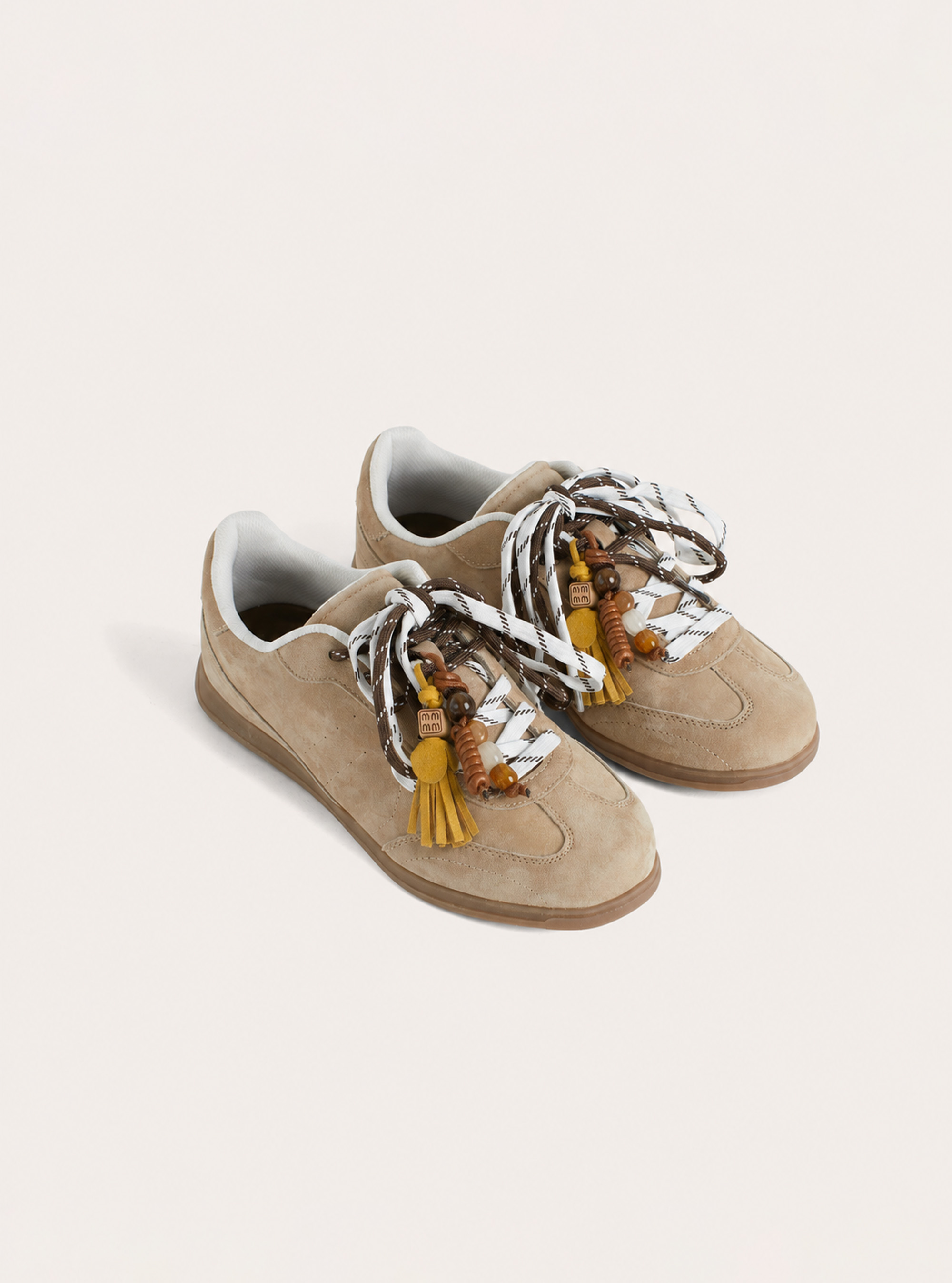 Baskets Effet Su&egrave;de, BG2 BEIGE MEDIUM