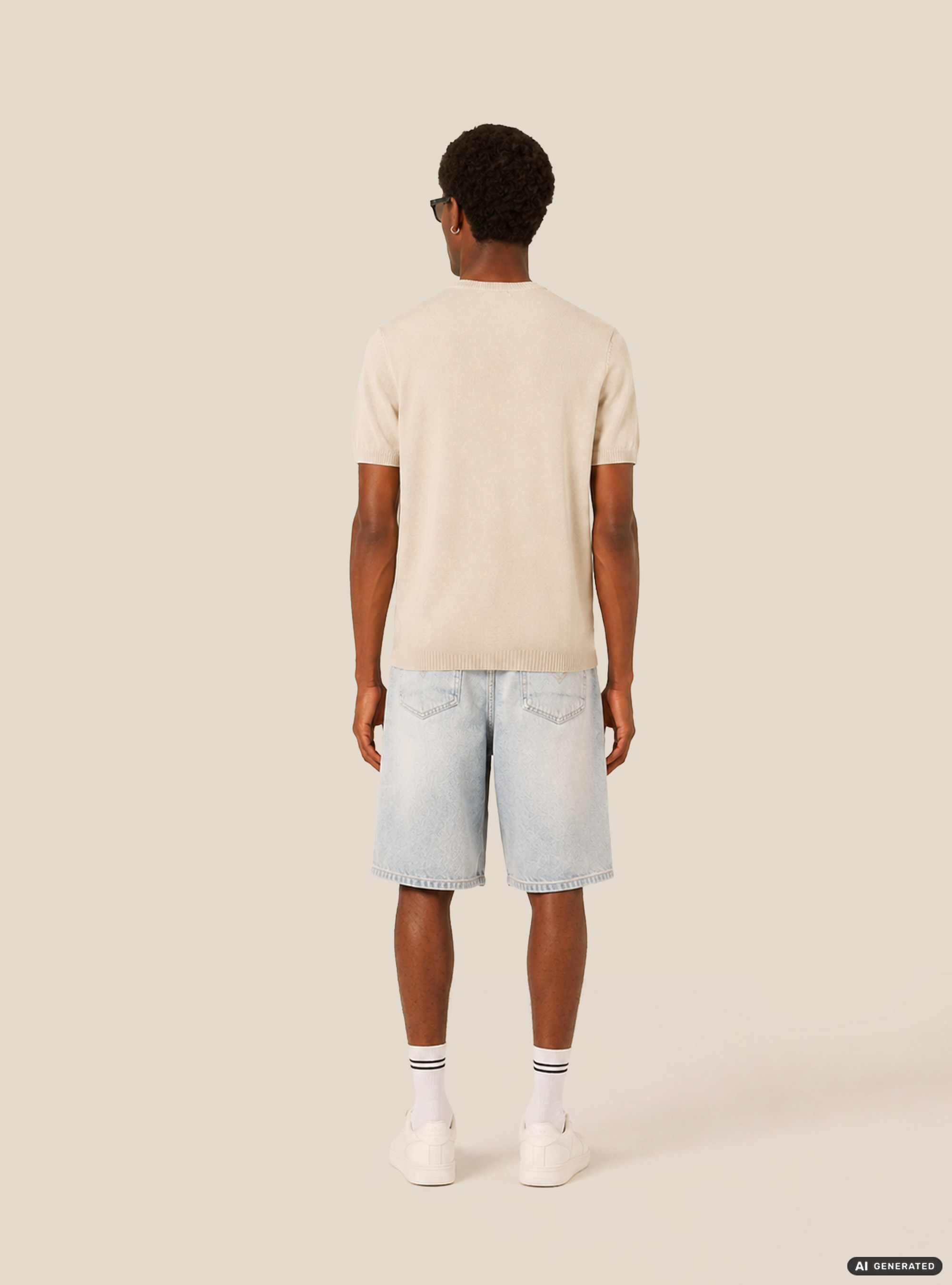 Kurz&auml;rmeliges leichtes Strick-T-Shirt, WH2 WHITE