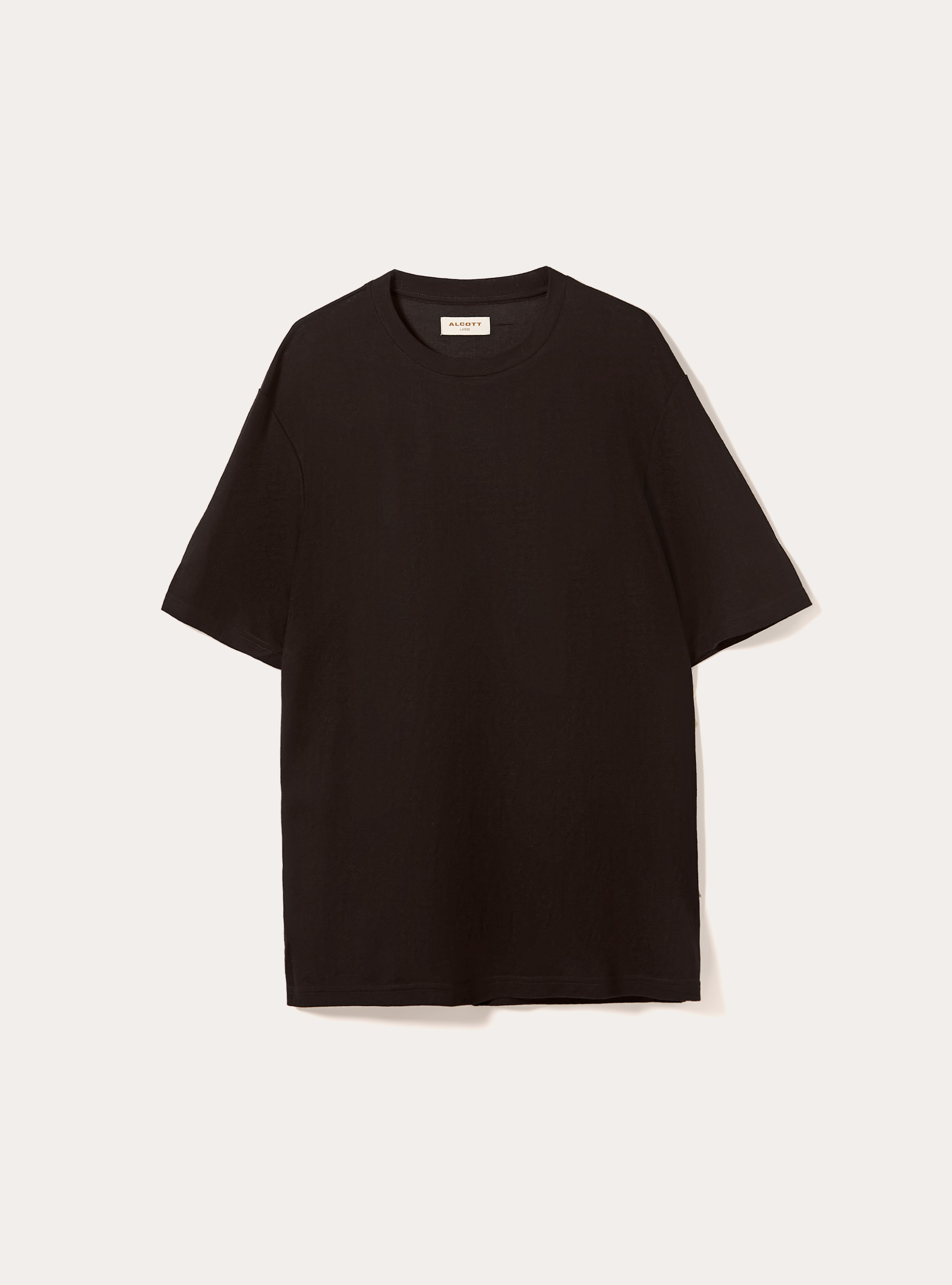 Boxy fit T-shirt with texture, BK1 BLACK