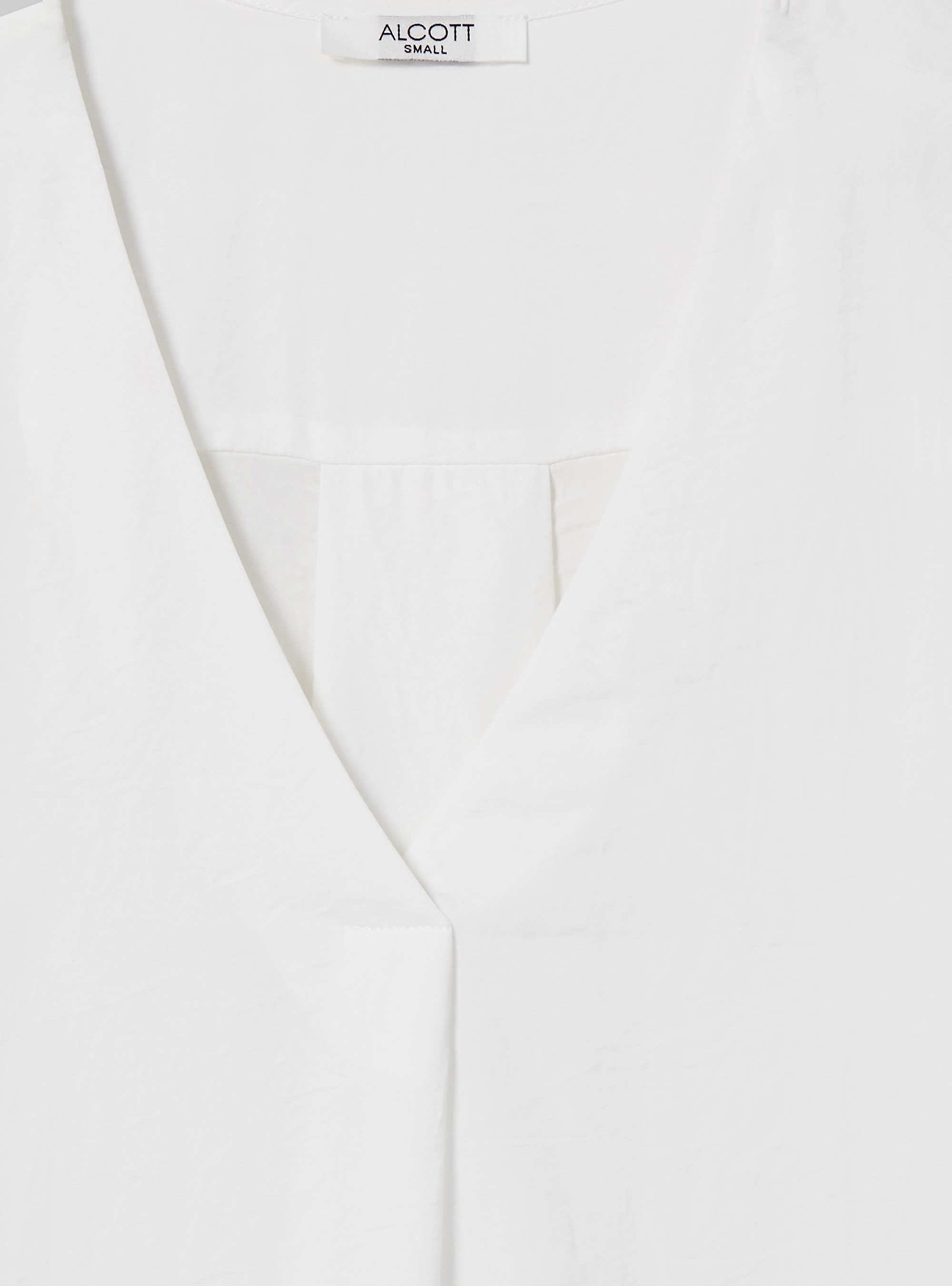 Blusa con scollatura in tinta unita, WH2 WHITE