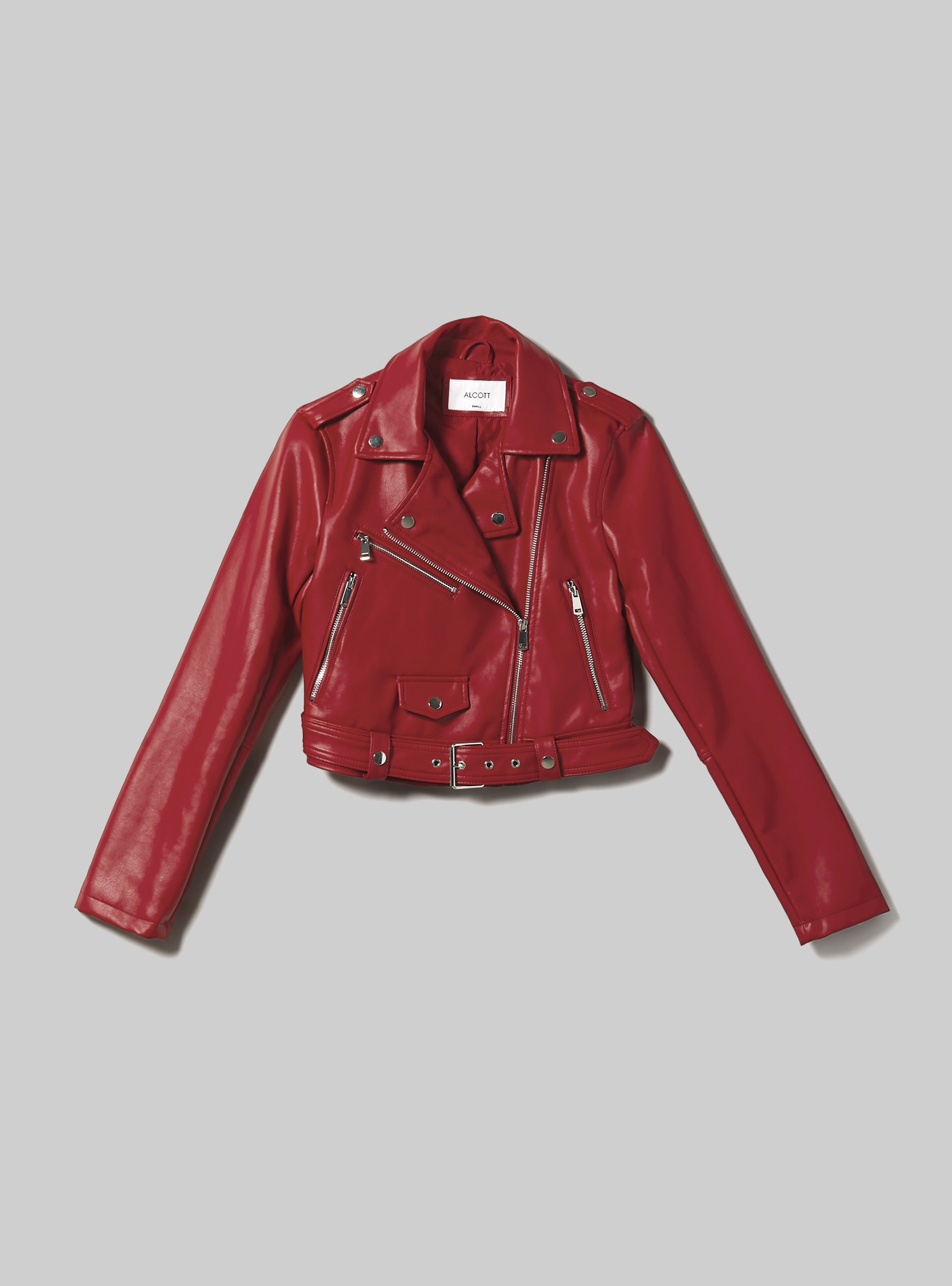 Veste motard effet cuir, RD2 RED MEDIUM