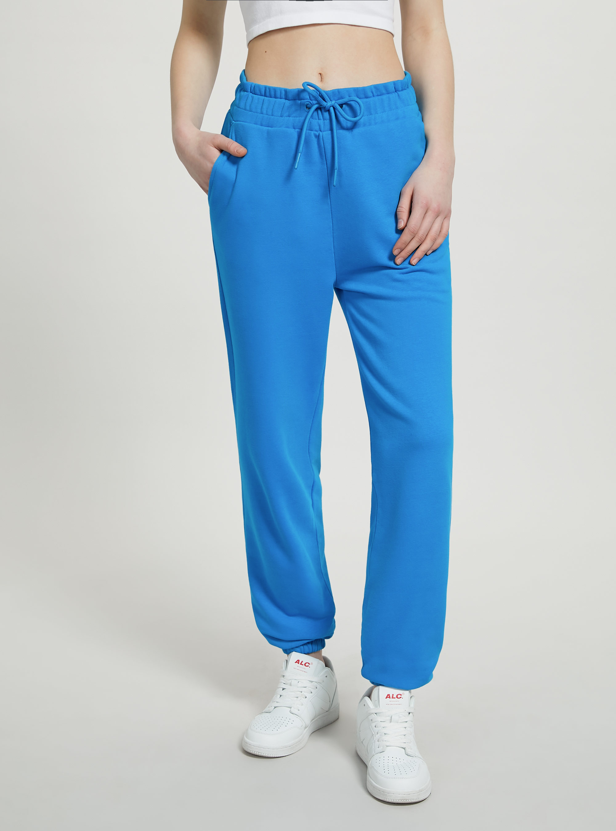 Plush jogger trousers, AZ1 AZURE DARK