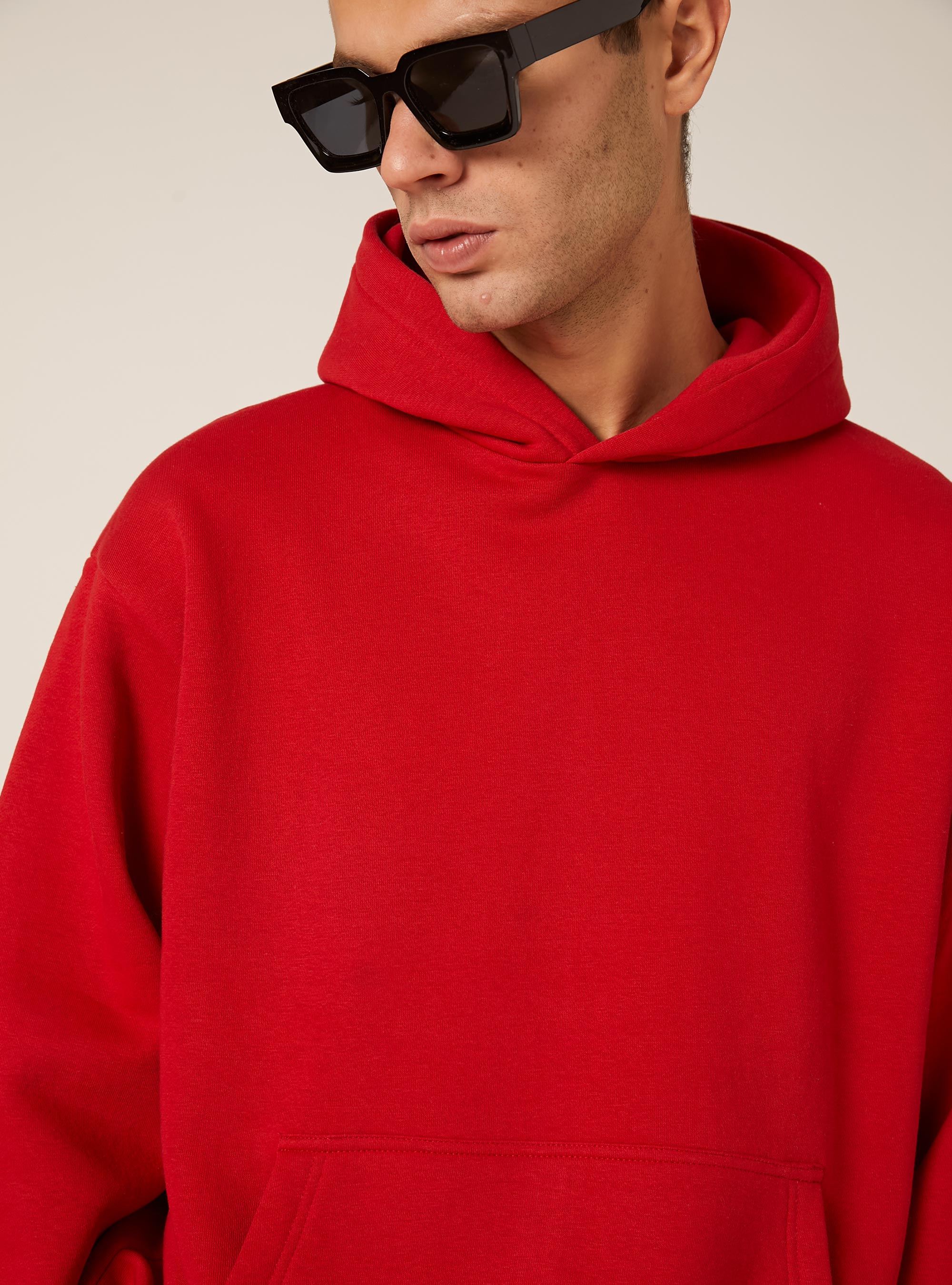 Boxy fit hoodie, RD2 RED MEDIUM