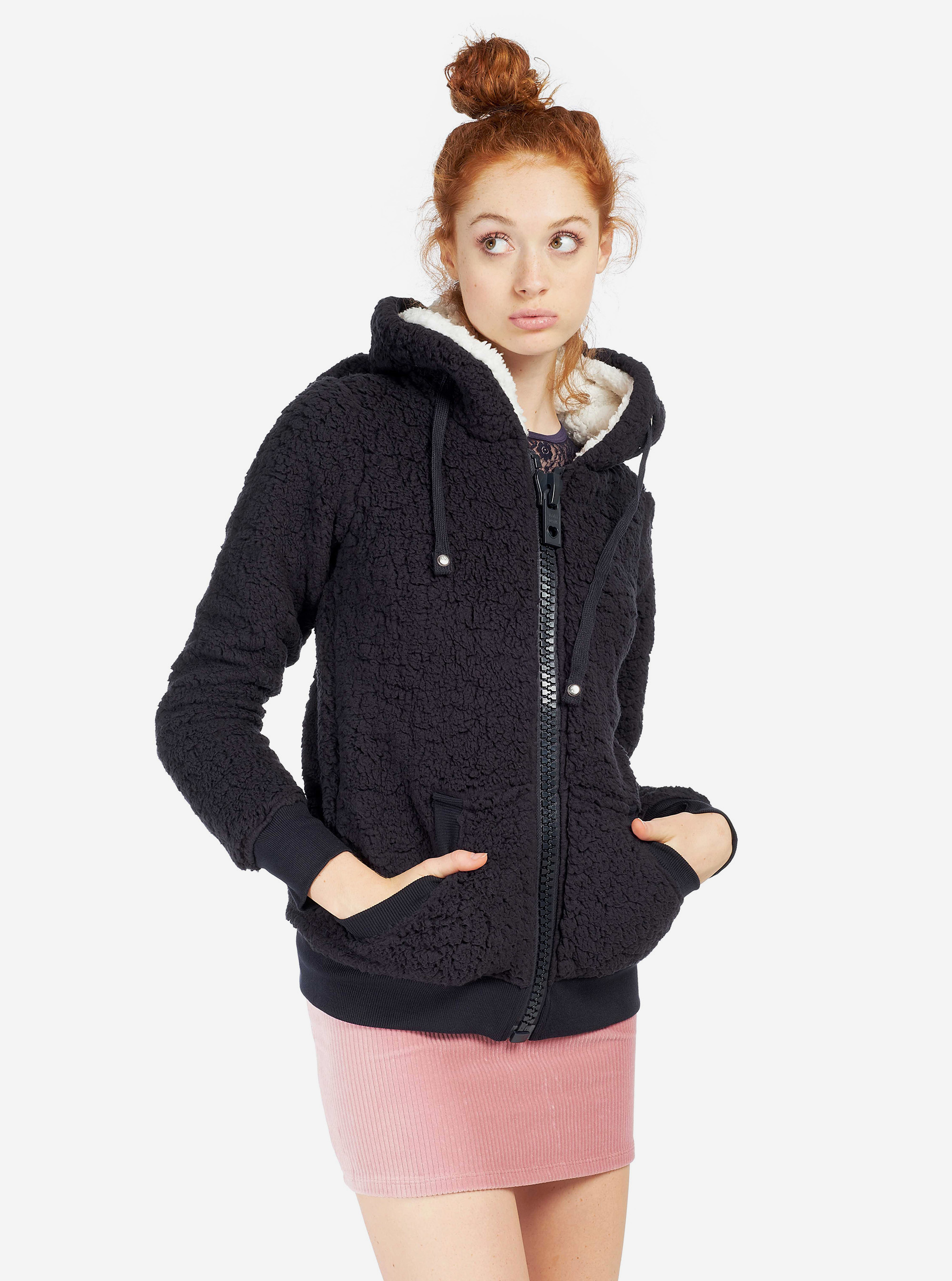 Sweat à capuche avec oreilles en fausse fourrure, C218 BLUE NAVY