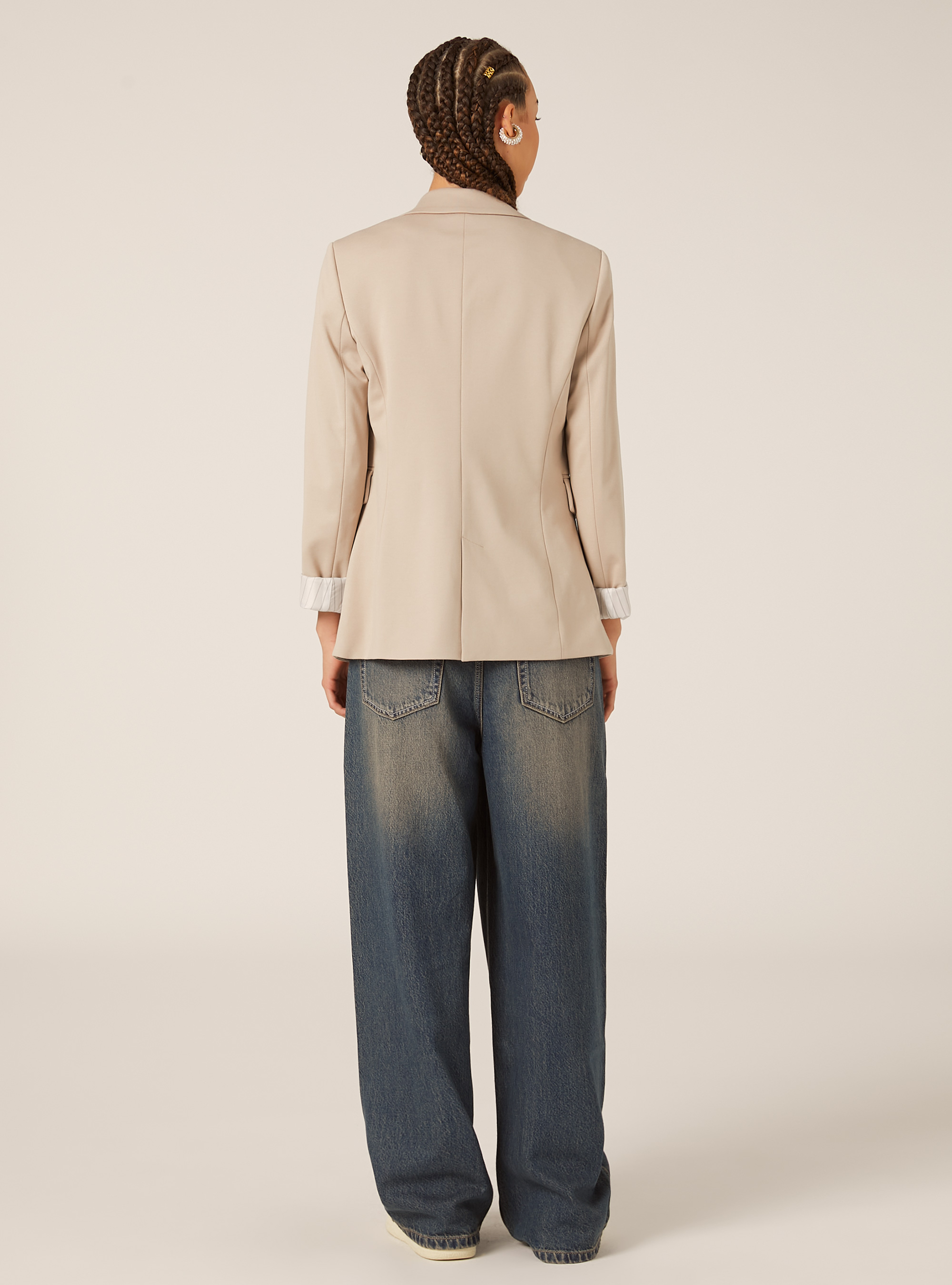 Jersey blazer, BG3 BEIGE LIGHT