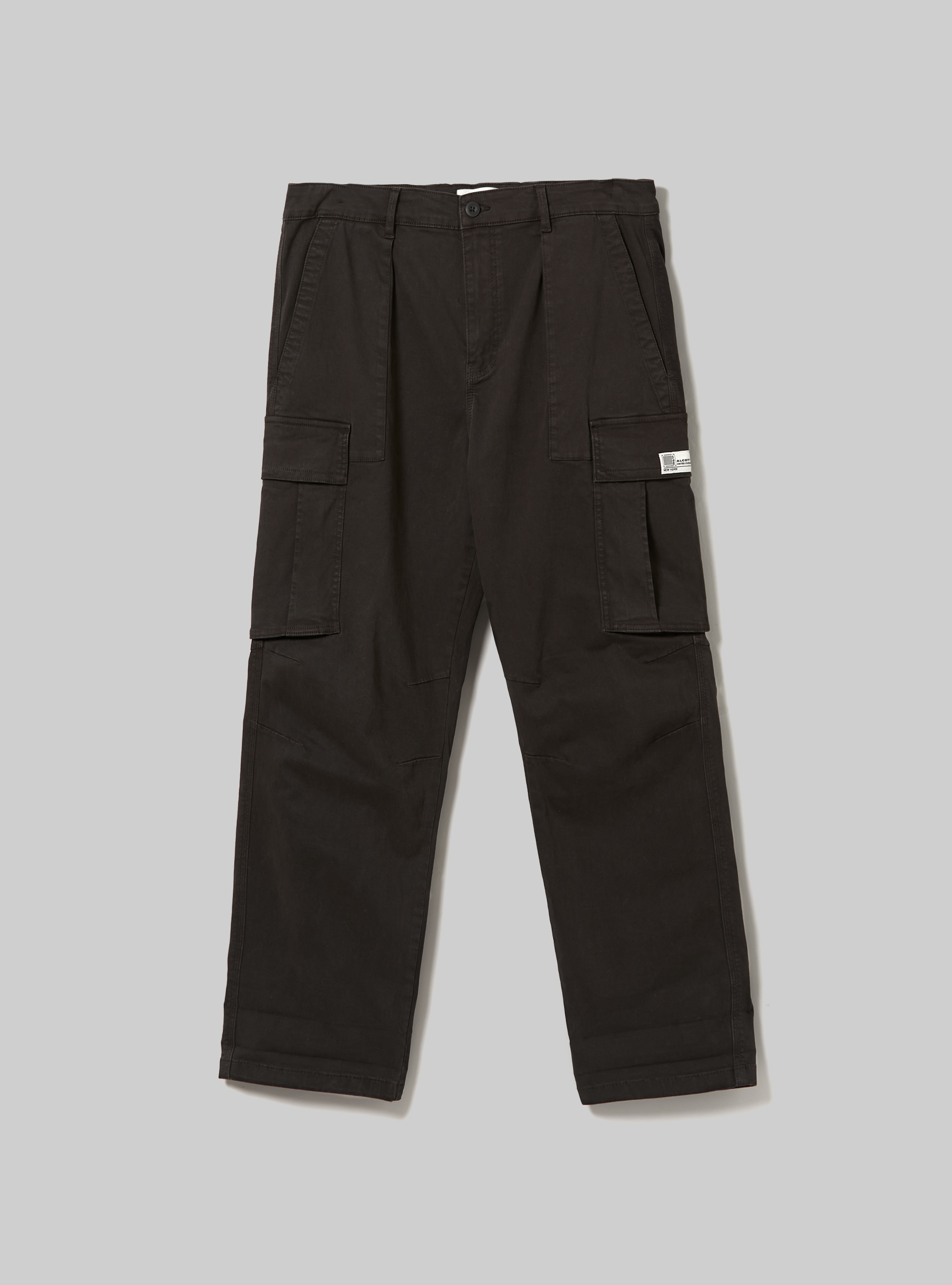 Pantaloni cargo relaxed in twill stretch, GY2 GREY MEDIUM