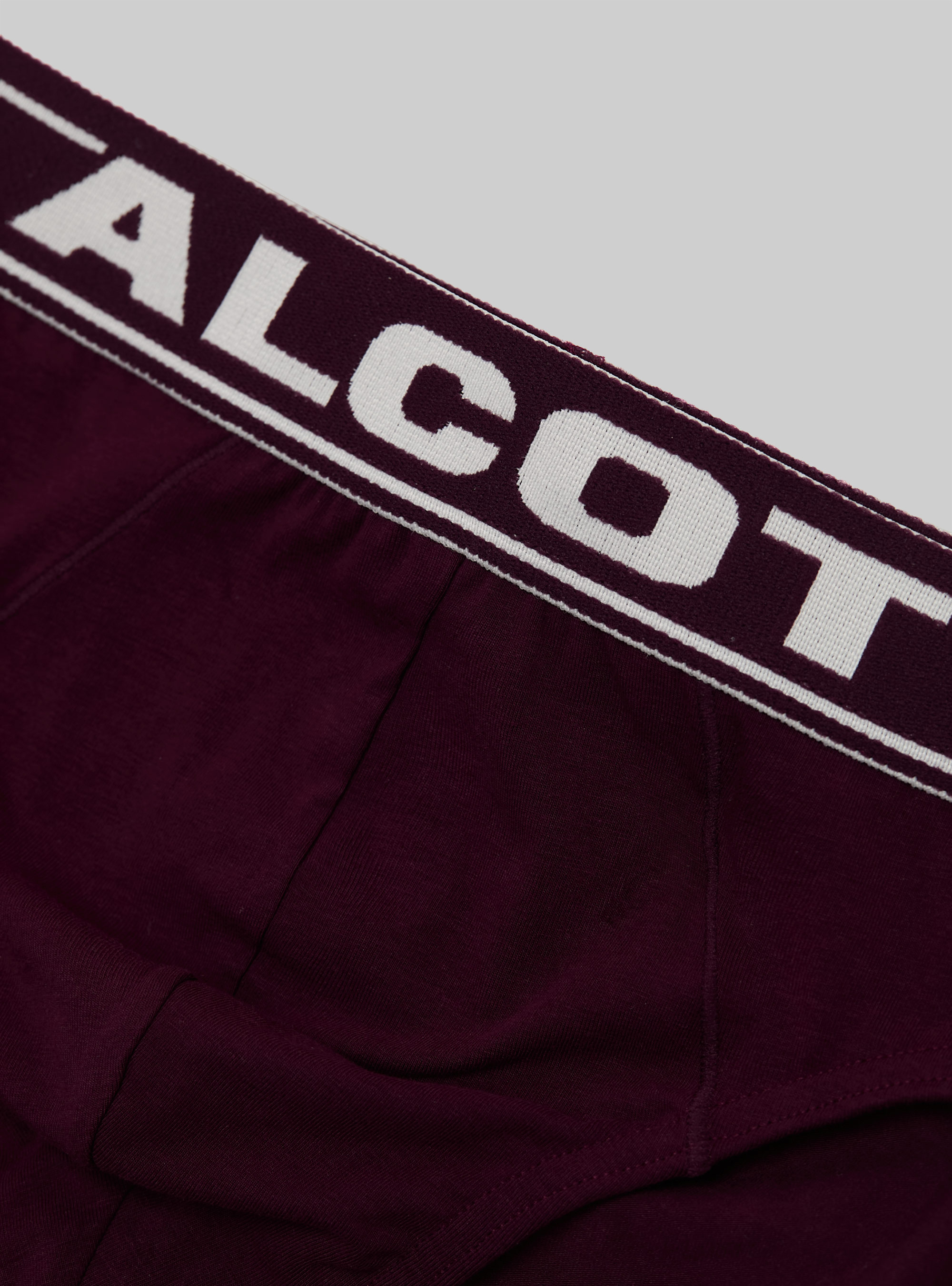 Stretch cotton briefs with logo, BO1 BORDEAUX DARK