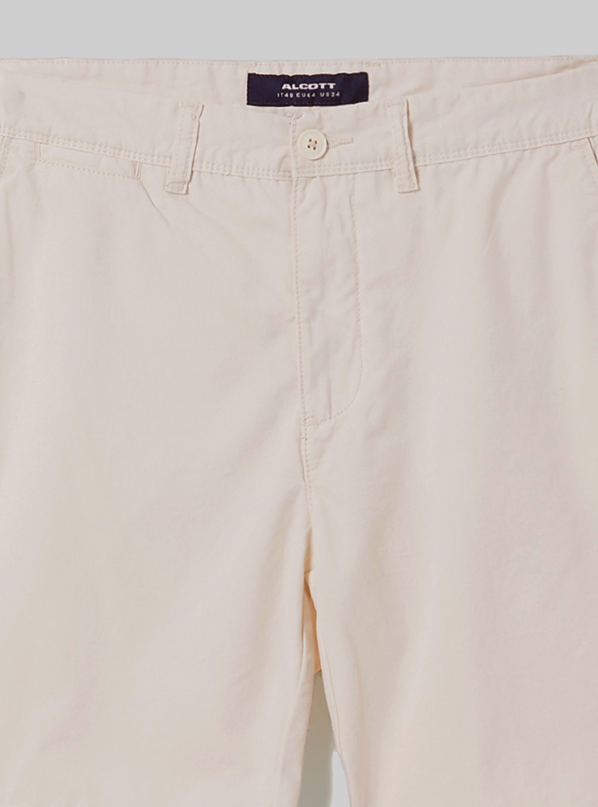 Bermudas de sarga de ajuste liso, SA1 SAND DARK