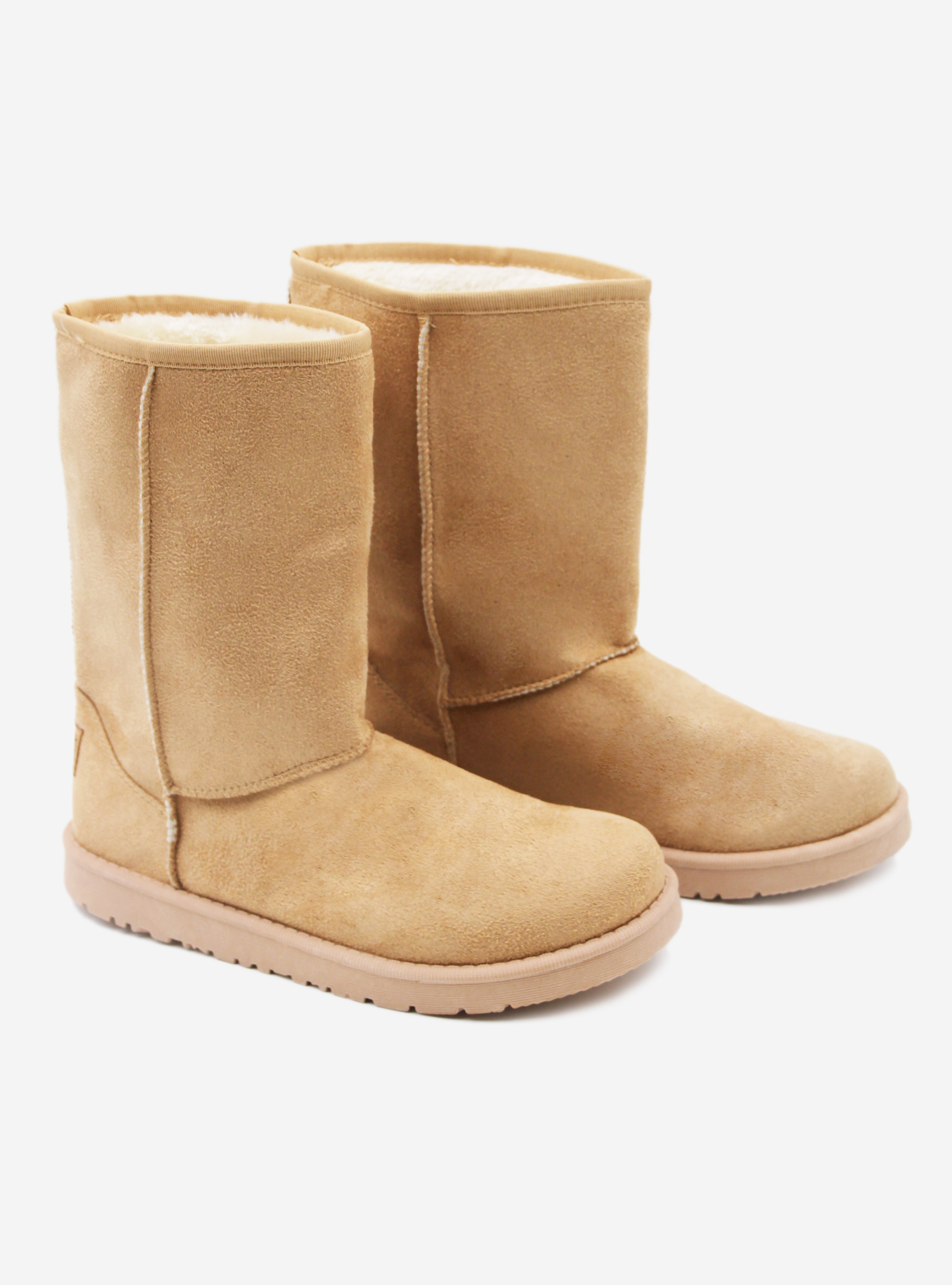 BOOTS WITH FAKE FUR INNER, C581 BEIGE