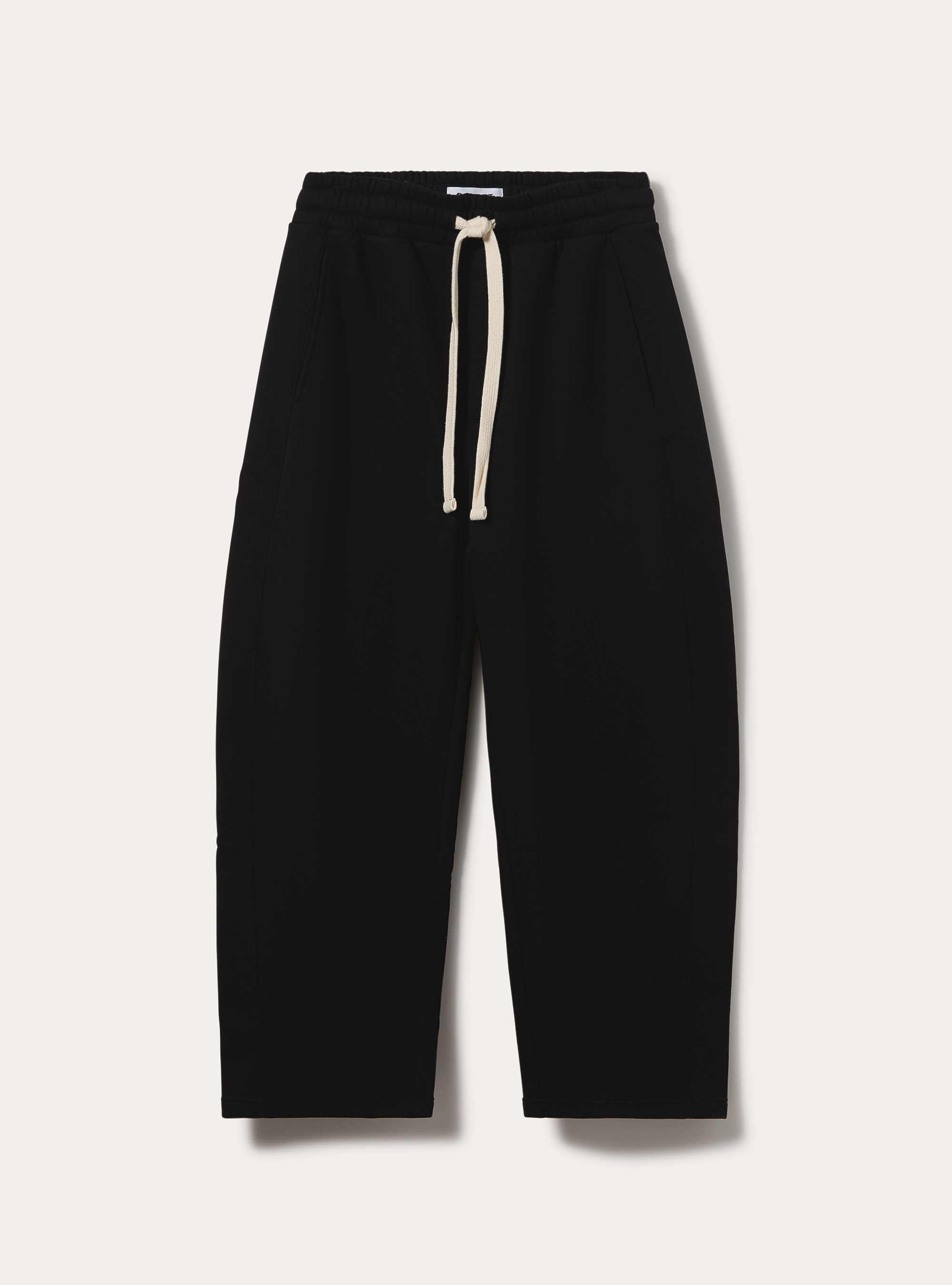 Pantalone in felpa barrel fit, NERO