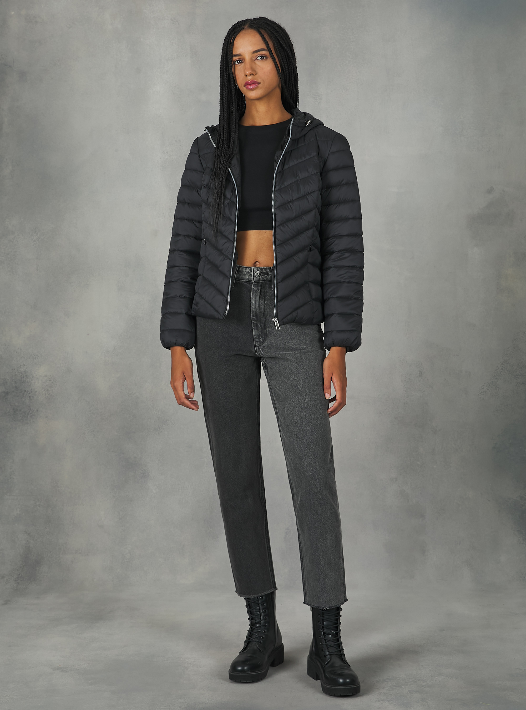 Jacket with recycled padding, BK1 BLACK