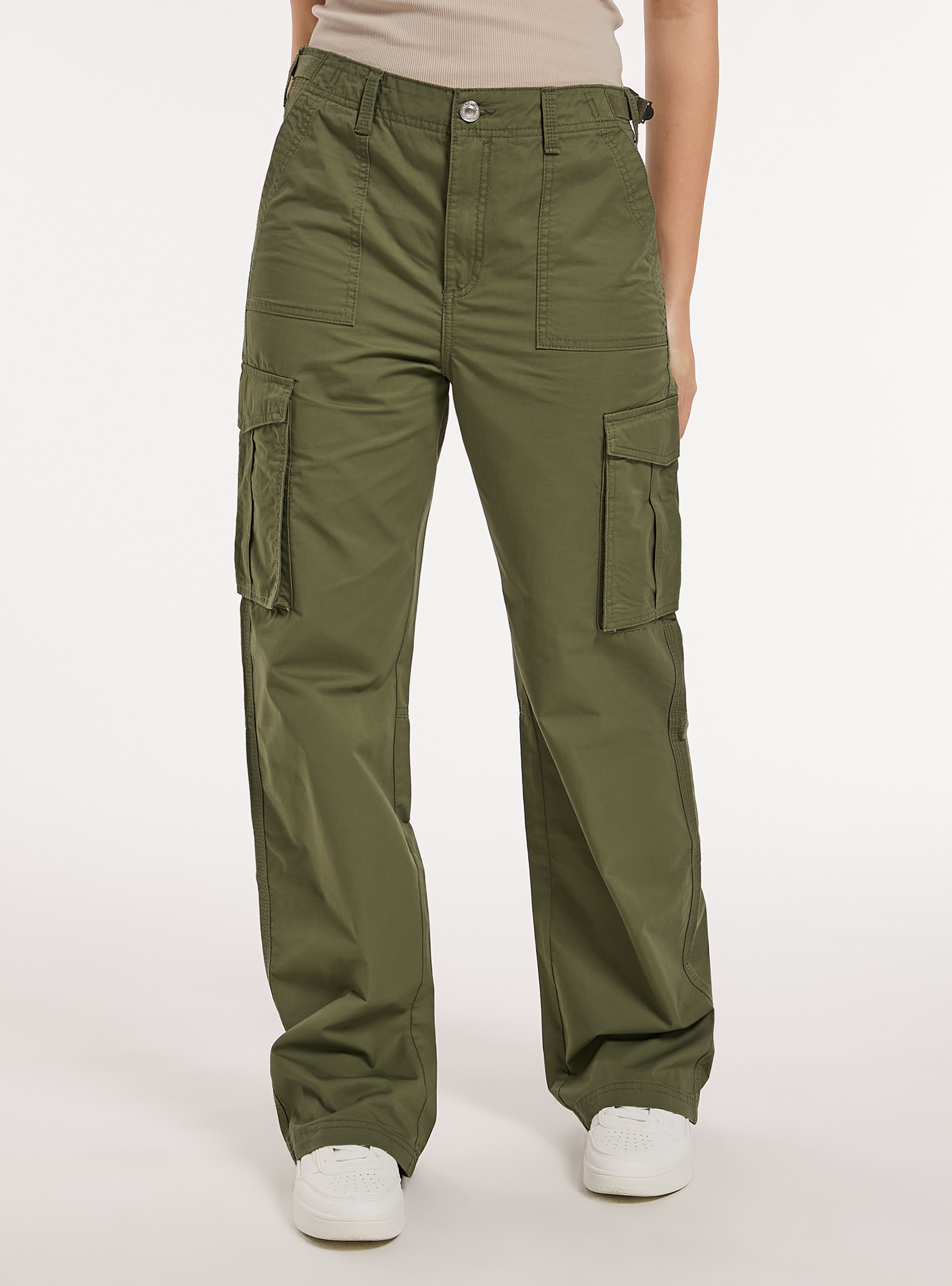 Pantalon cargo avec taille r&eacute;glable, KY2 KAKY MEDIUM