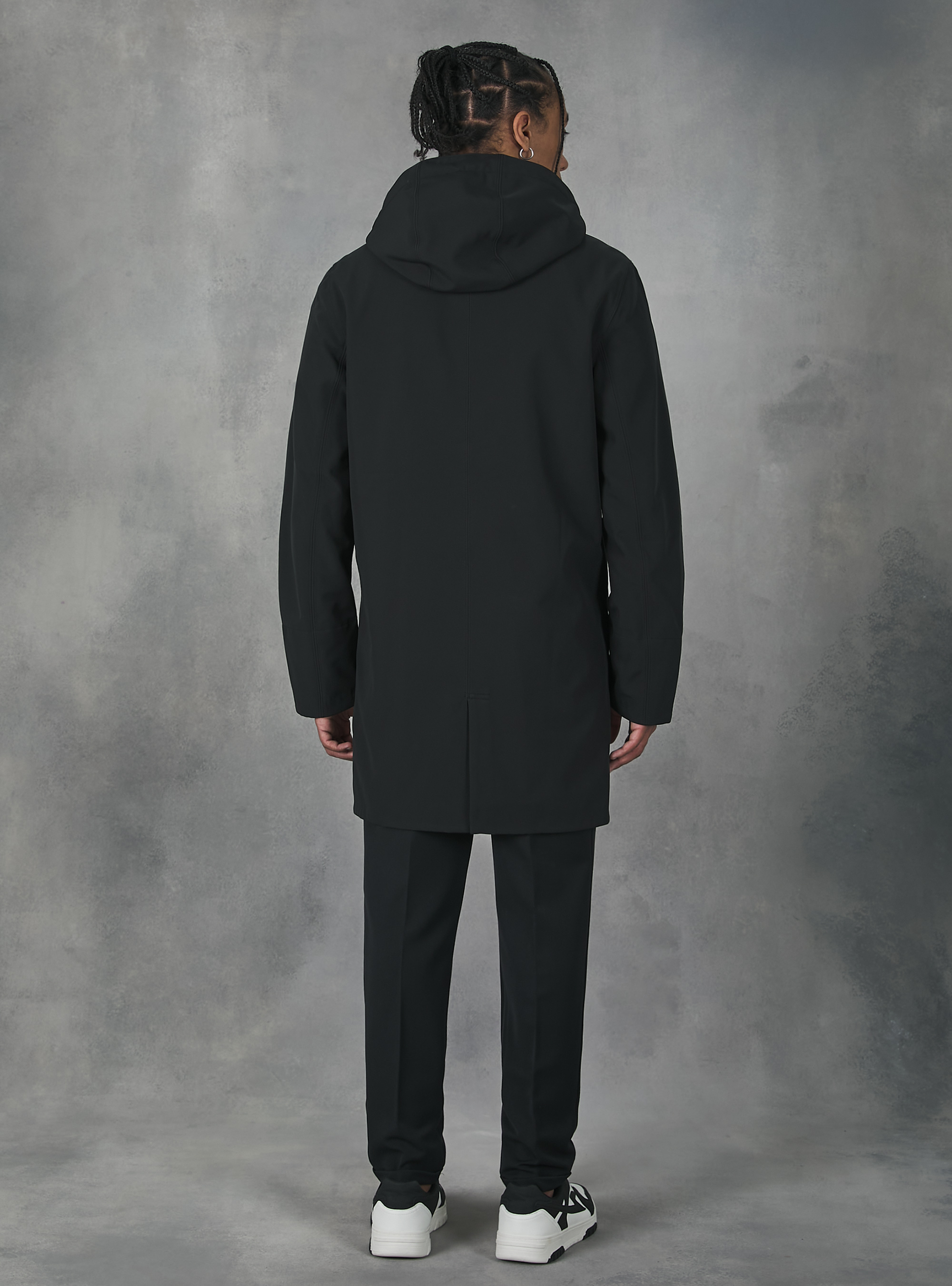 Hooded jacket, BK1 BLACK