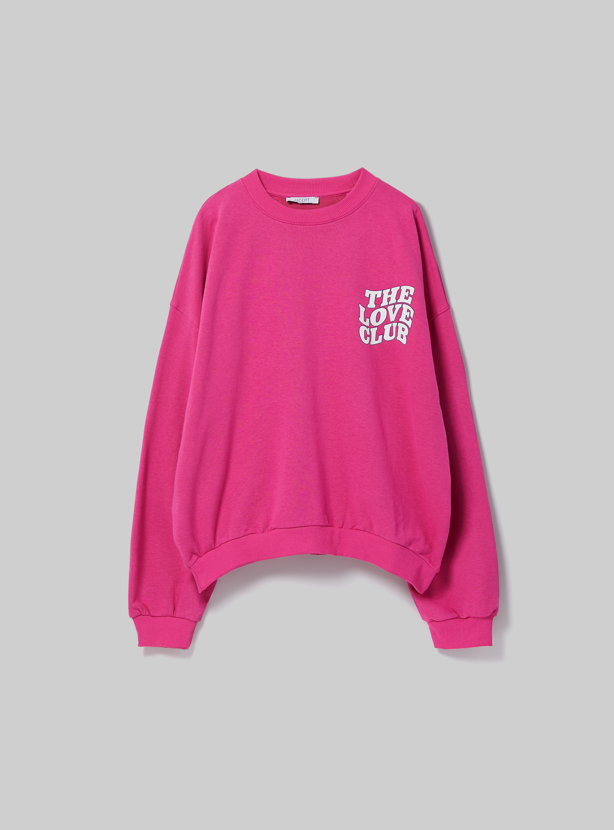 Oversize sweatshirt with print, FX2 FUXIA MEDIUM