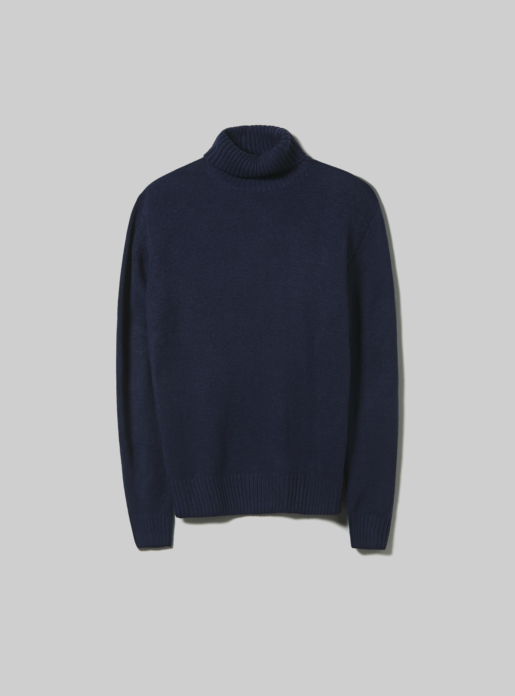 Pullover a collo alto cachemire touch, MNA2 NAVY MEL MED