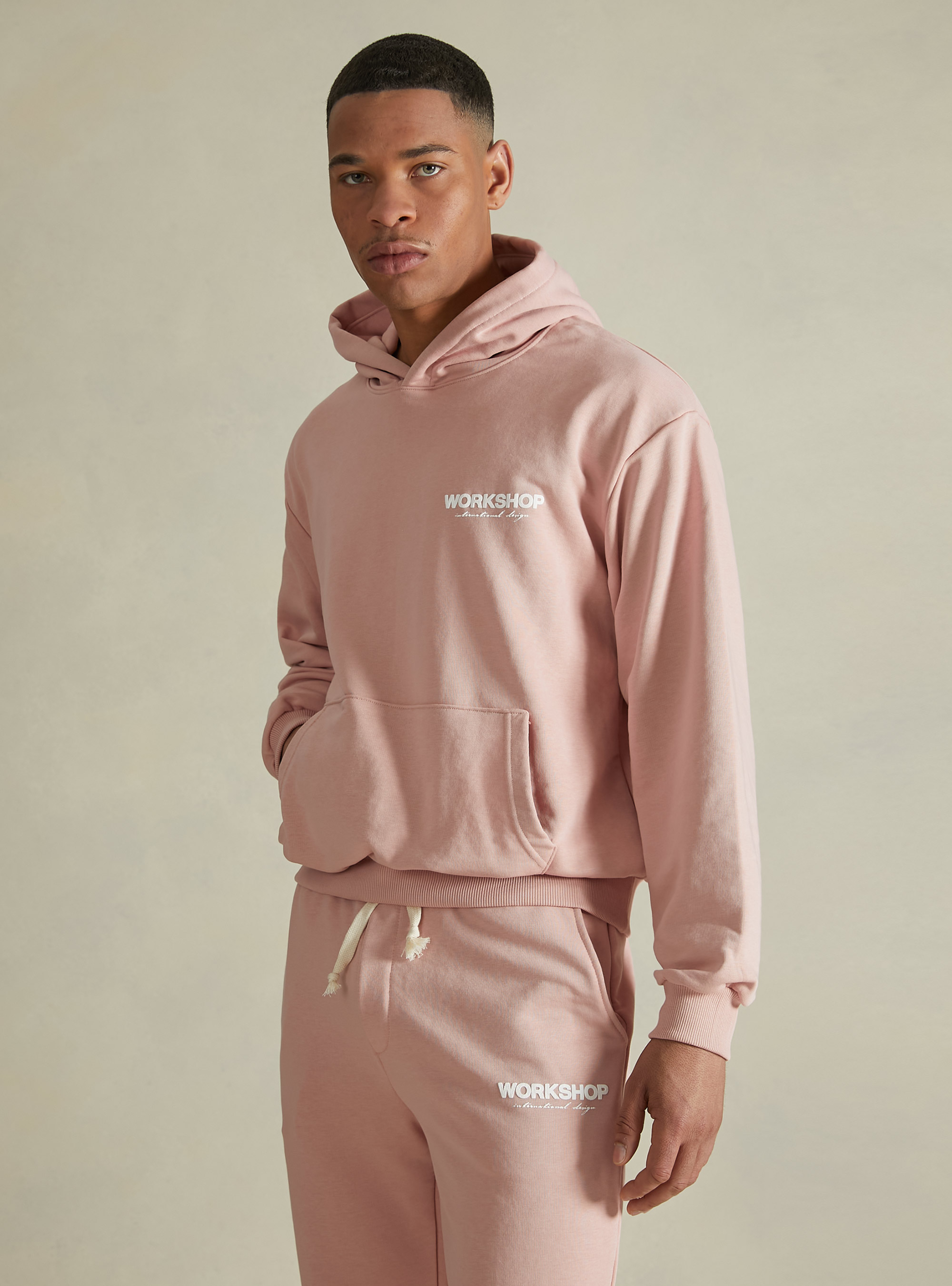 Sweatshirt mit Boxy-Passform und Workshop-Aufdruck, PK2 PINK MEDIUM