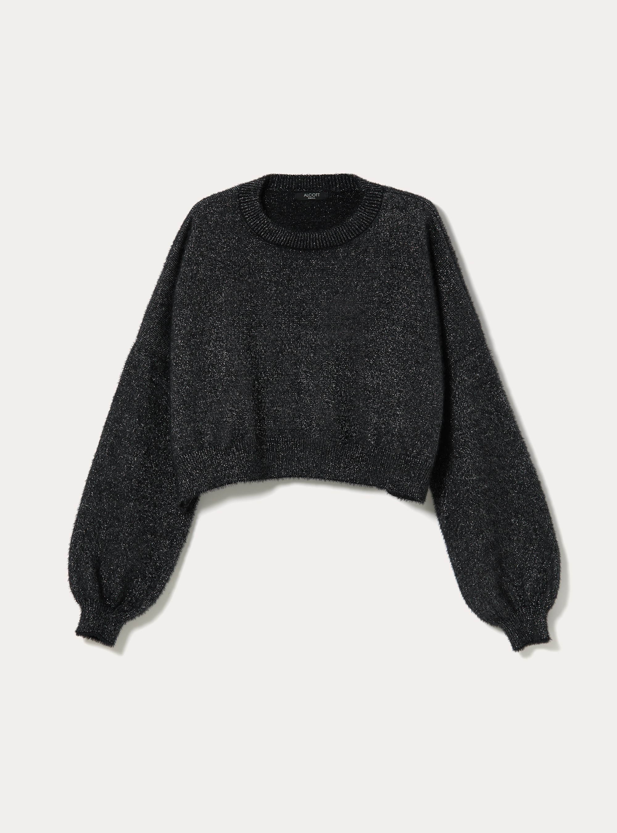 Maglia boxy filo metallico, BK1 BLACK