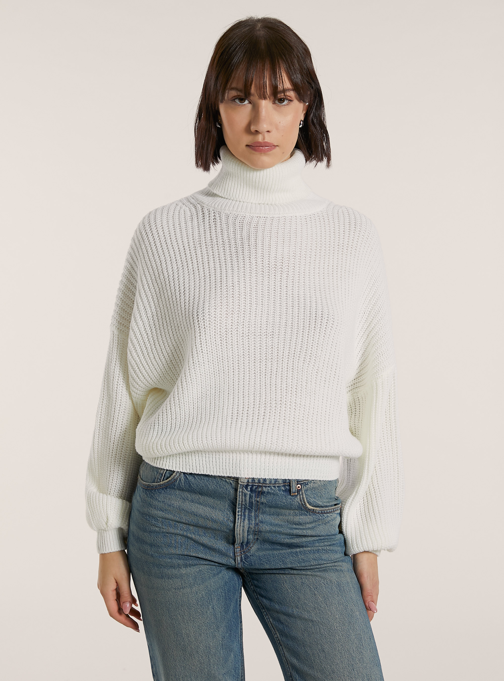 Maglia a collo alto, WH2 WHITE