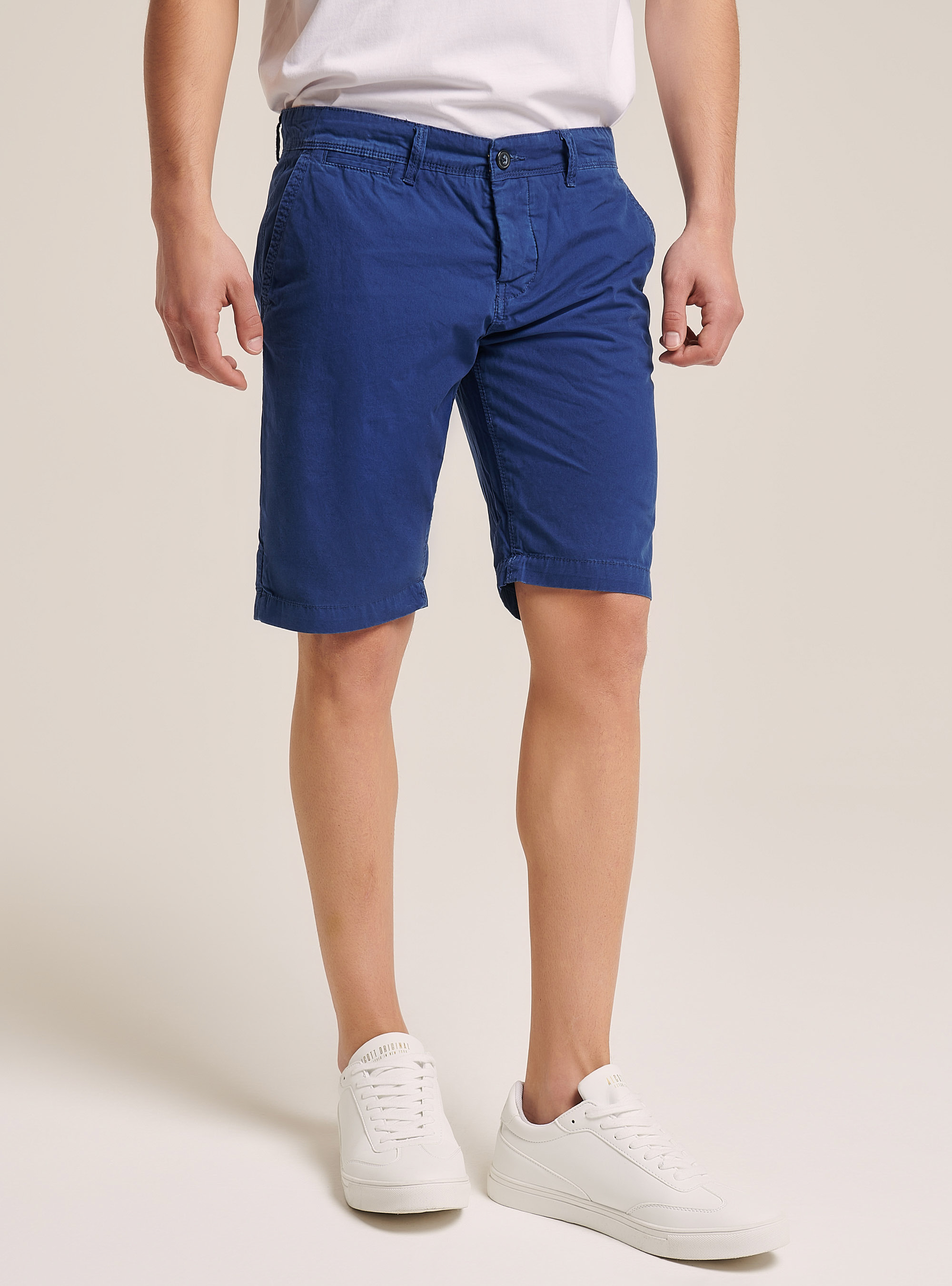 Bermudashorts aus Segeltuchstoff, C2243 BLUE