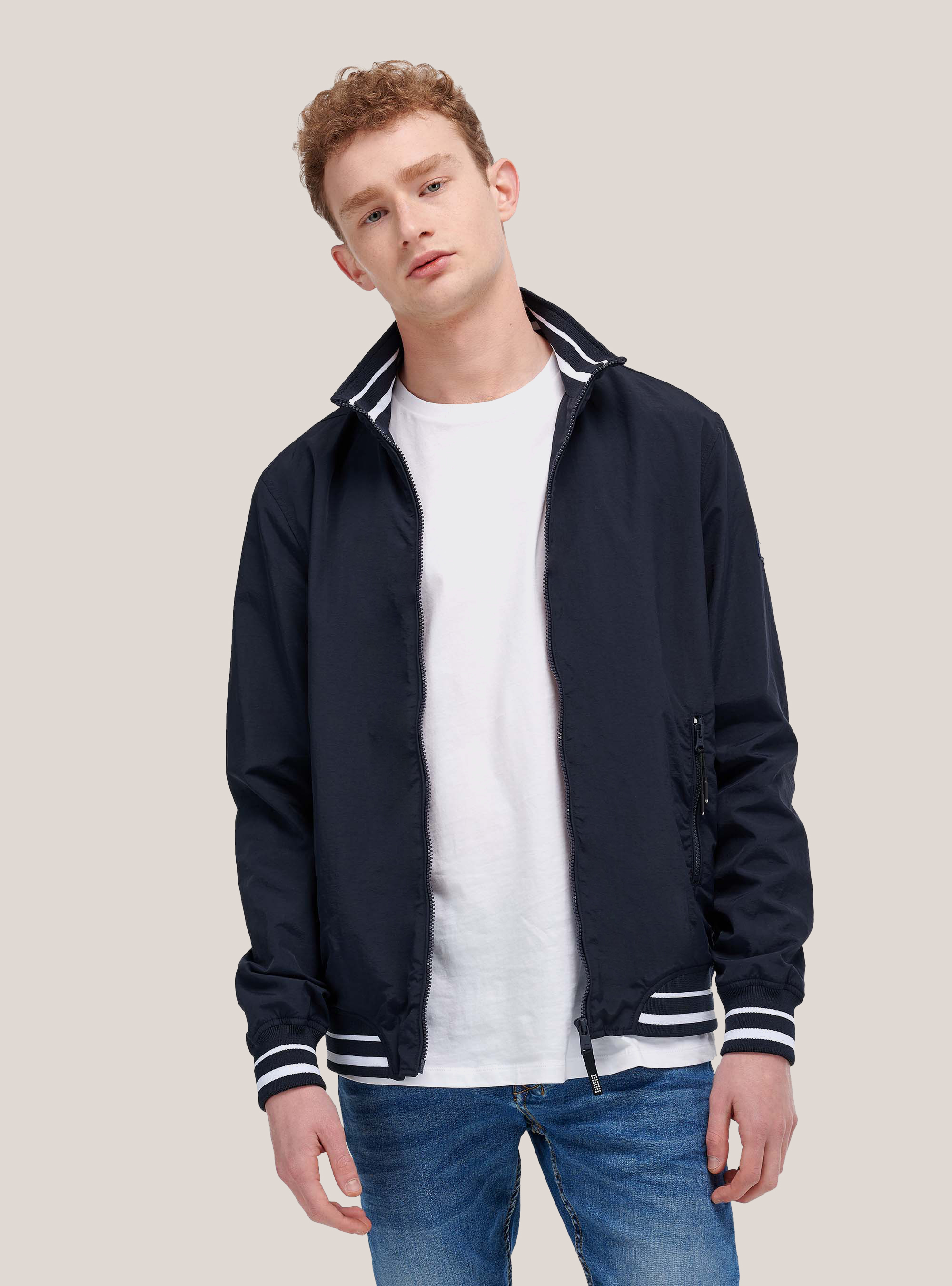 Light puffer jacket, BLUE NAVY