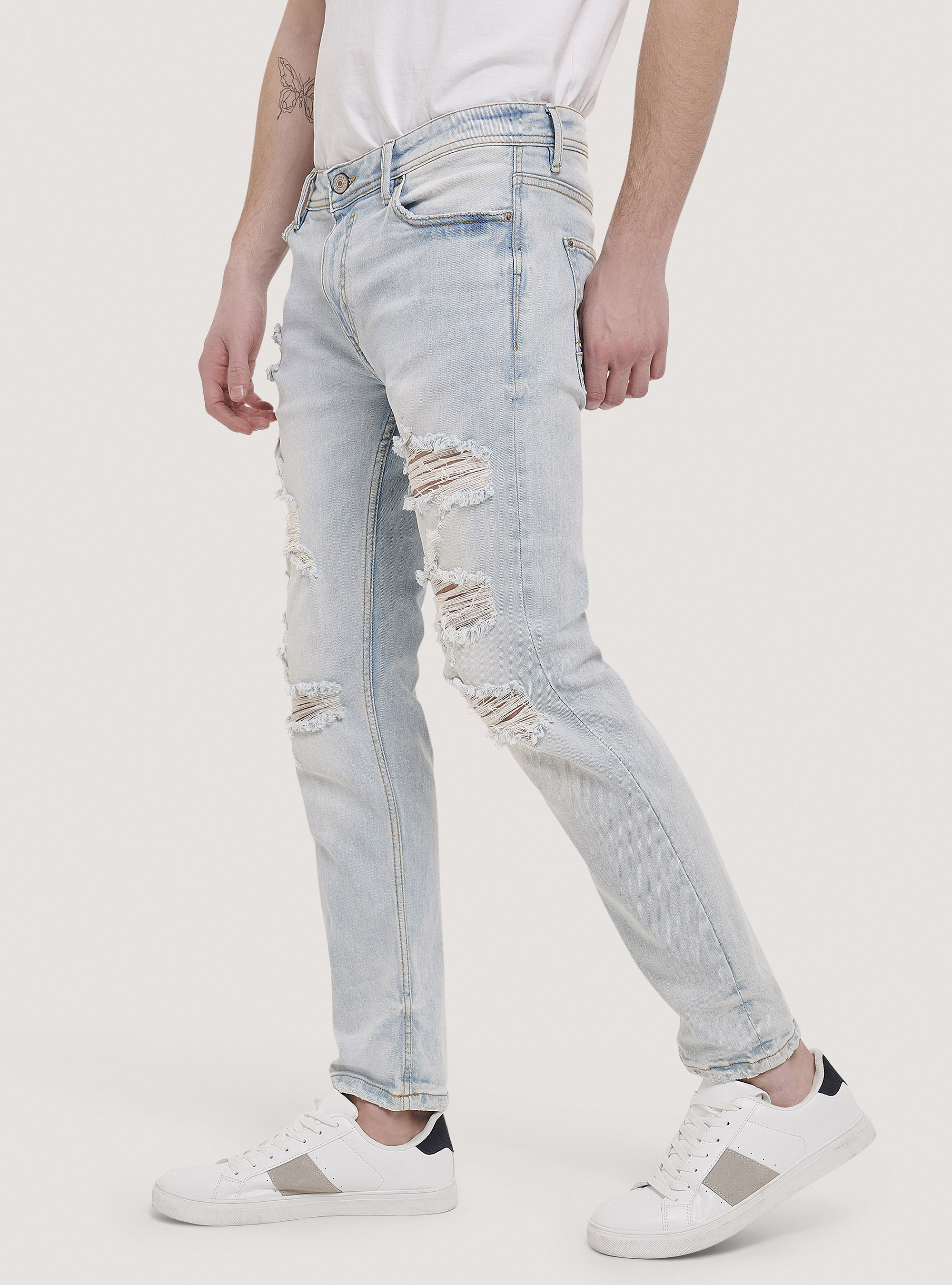 Jeans slim fit in denim stretch, BLUE
